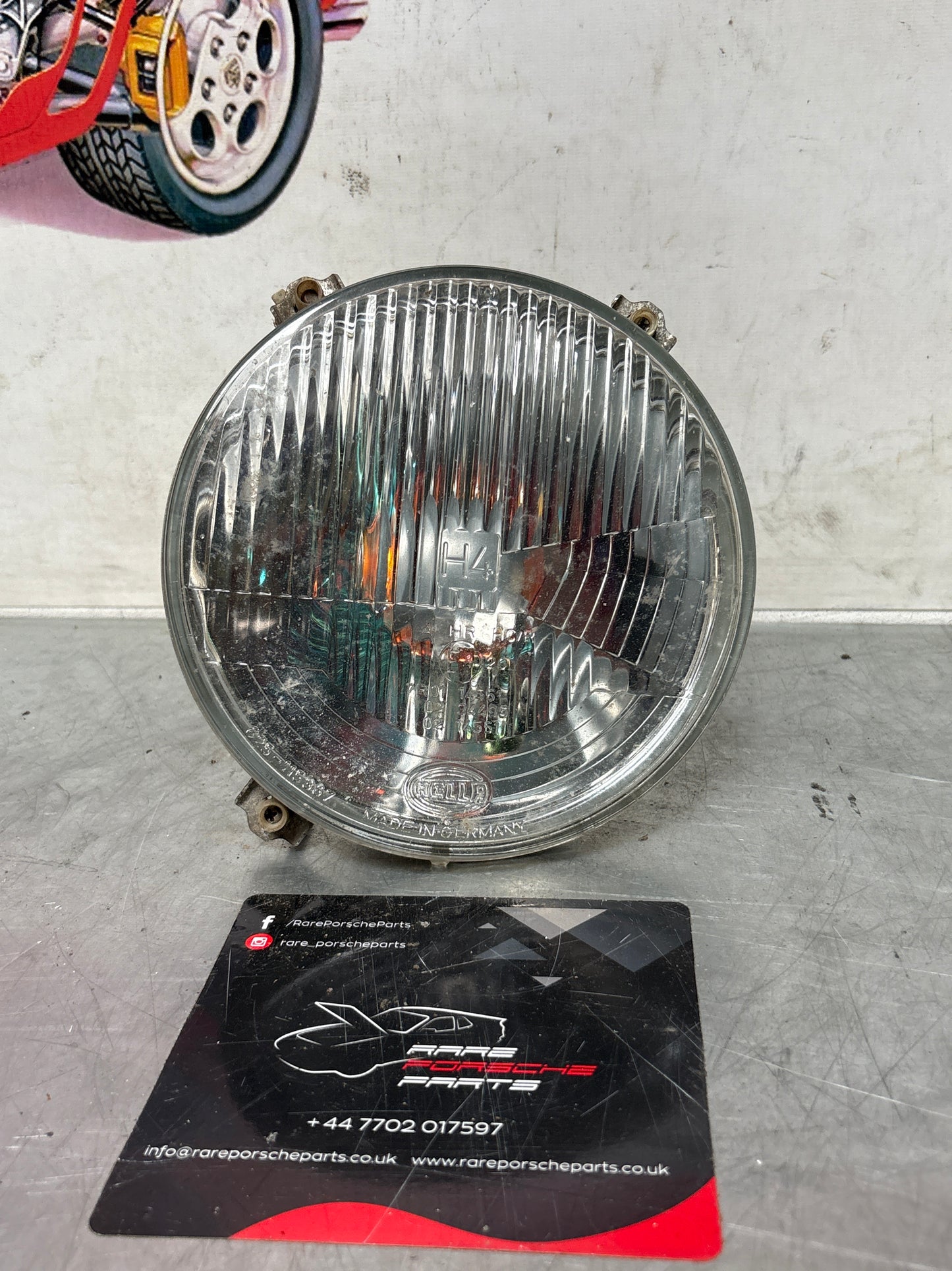 Porsche 924 / 944 Hella H4 headlight, used 477941771 / 625115367