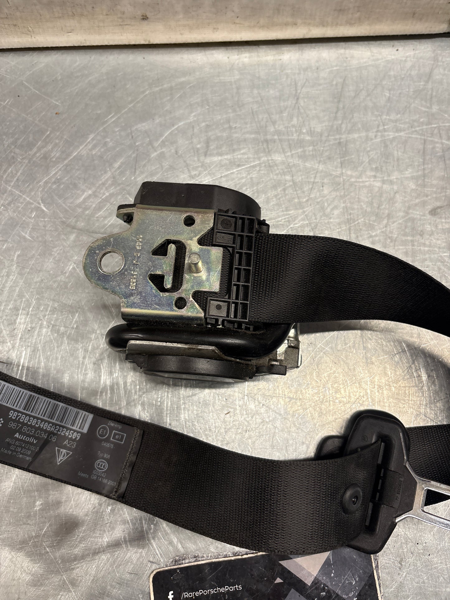 Porsche Boxster 987 Front right seatbelt, used 98780303406