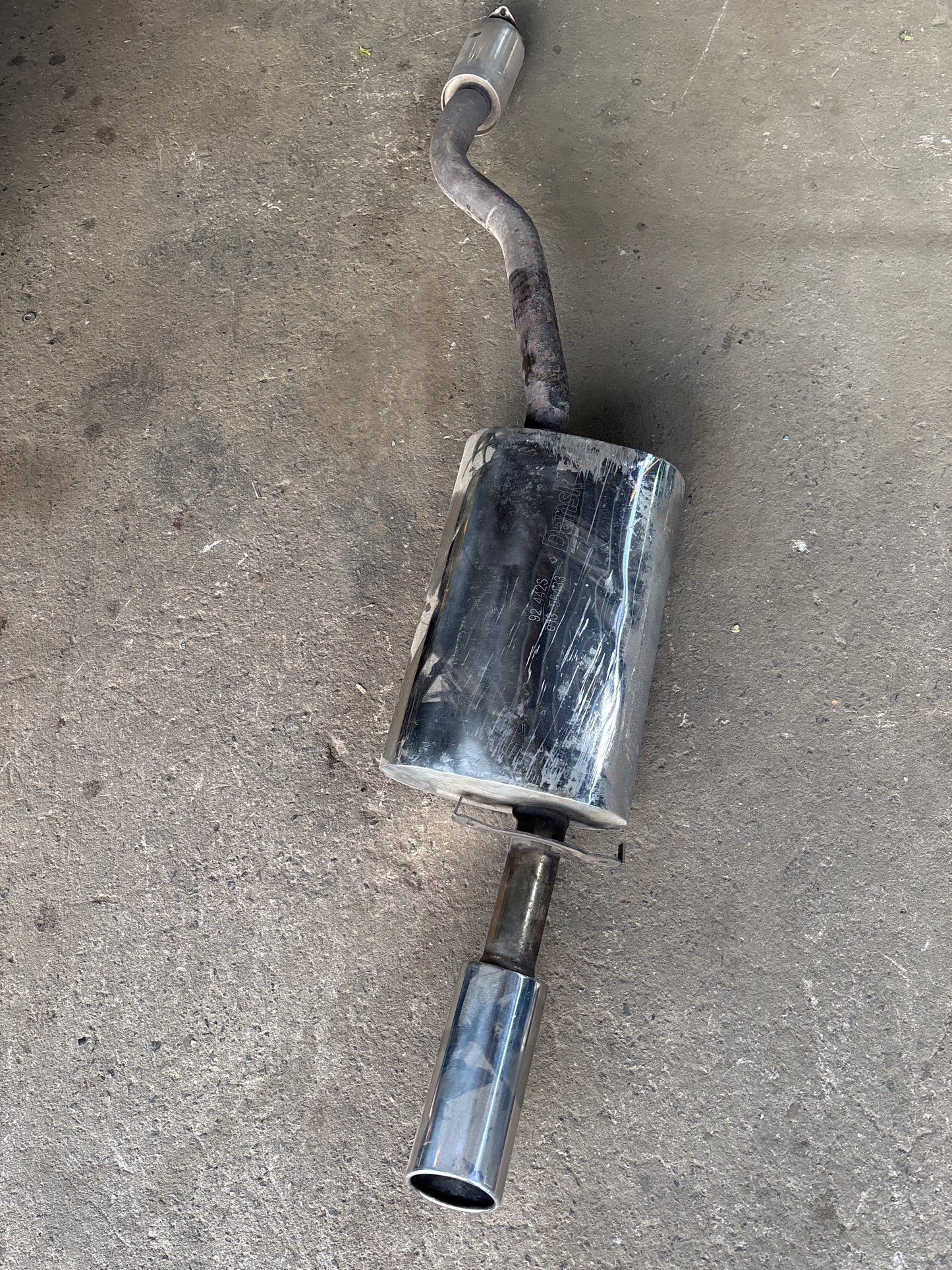 Porsche 944 S S2 Dansk exhaust system rear muffler, used 94411104103