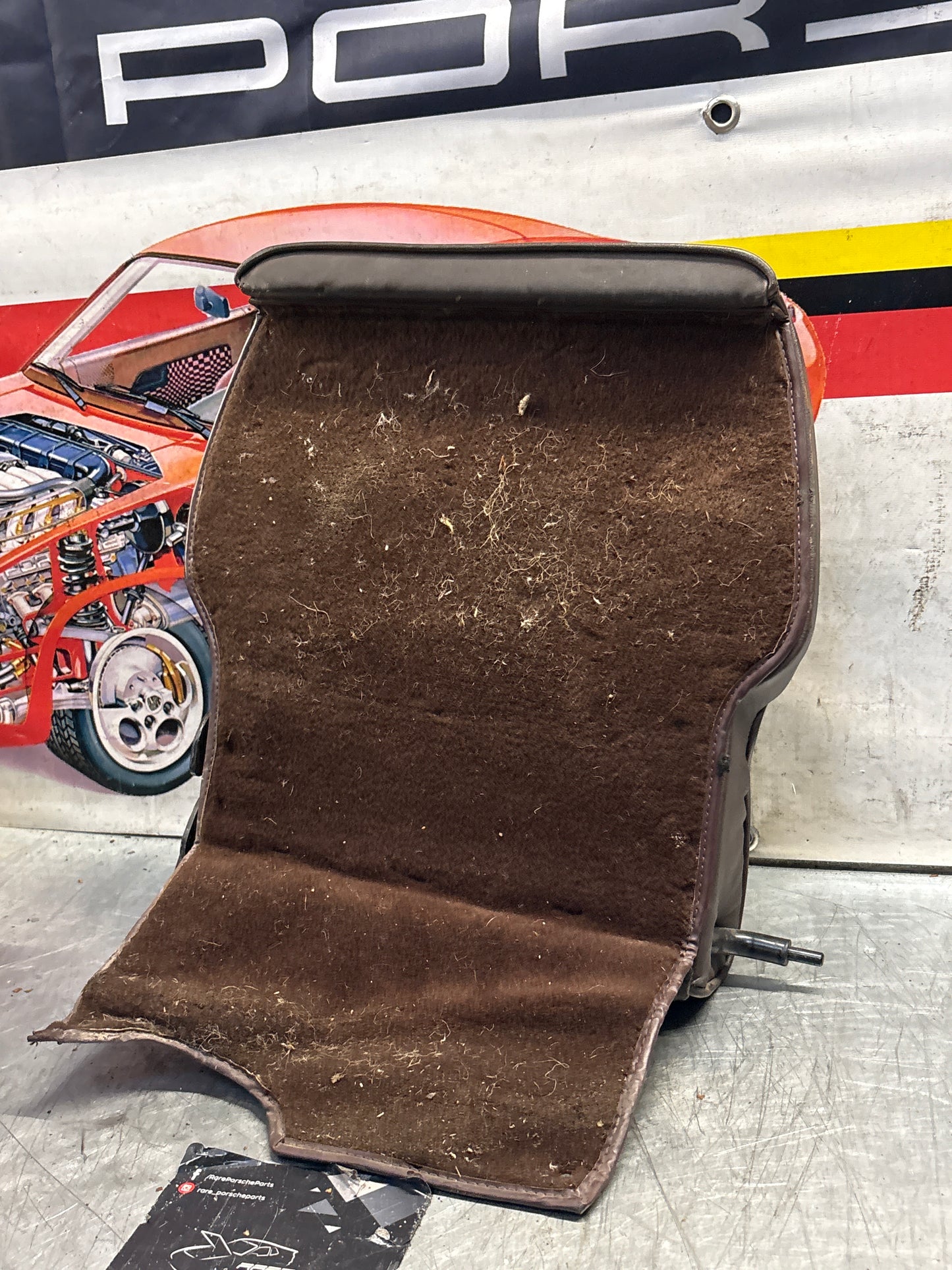 Porsche 928 rear seat backrest, brown, used 92852203752