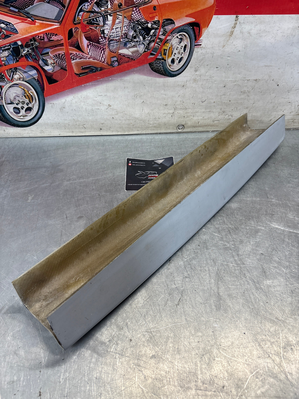 Porsche 924 Carrera GT front bumper cross bar, reinforcement, new 93750511300