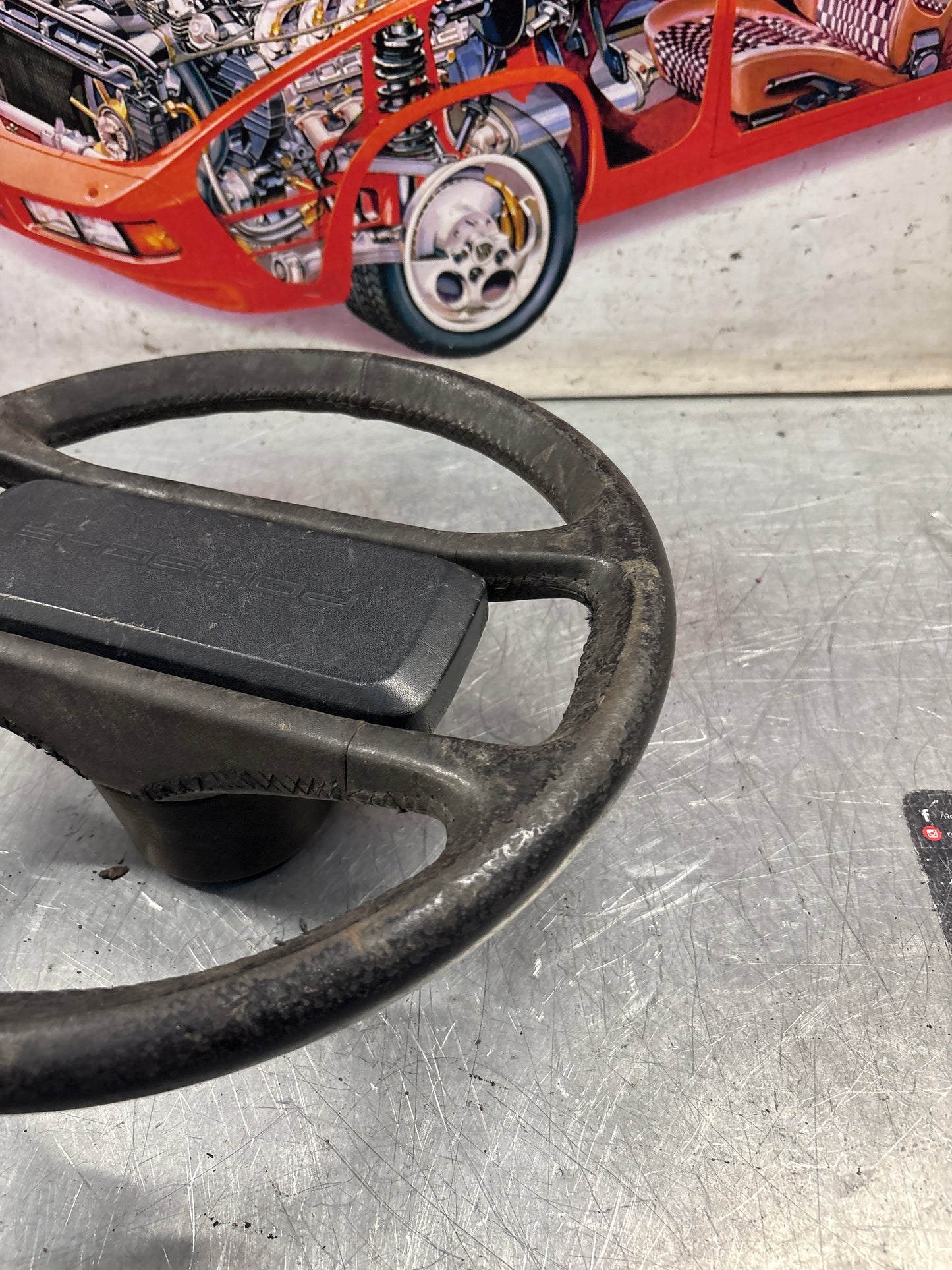 Porsche 928 steering wheel 92834708402, used