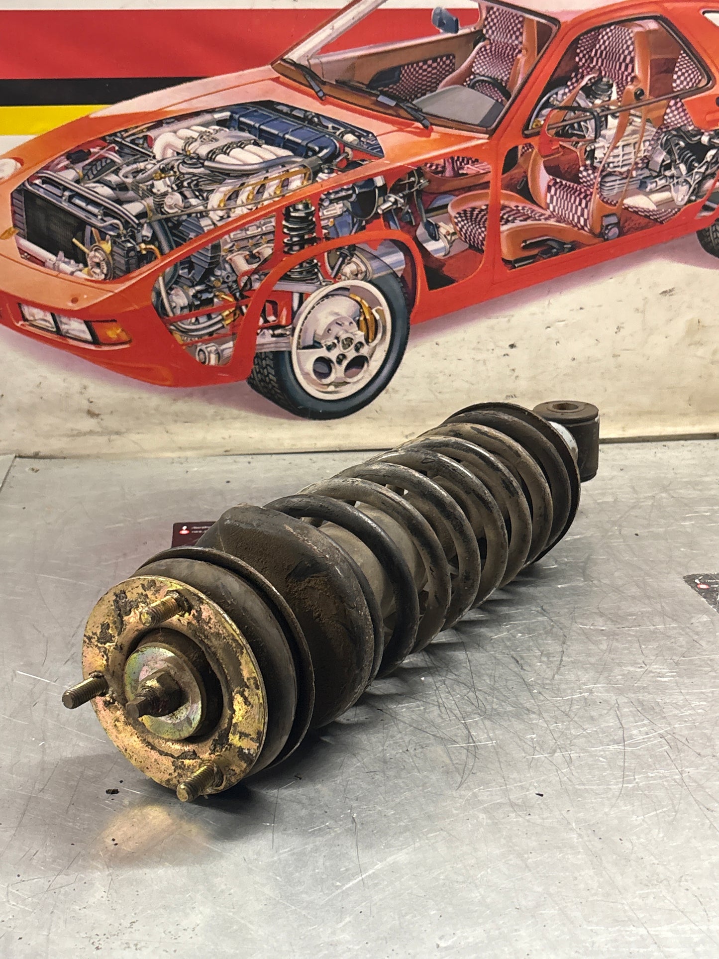 Porsche 928 rear shock absorber, used 92833305116