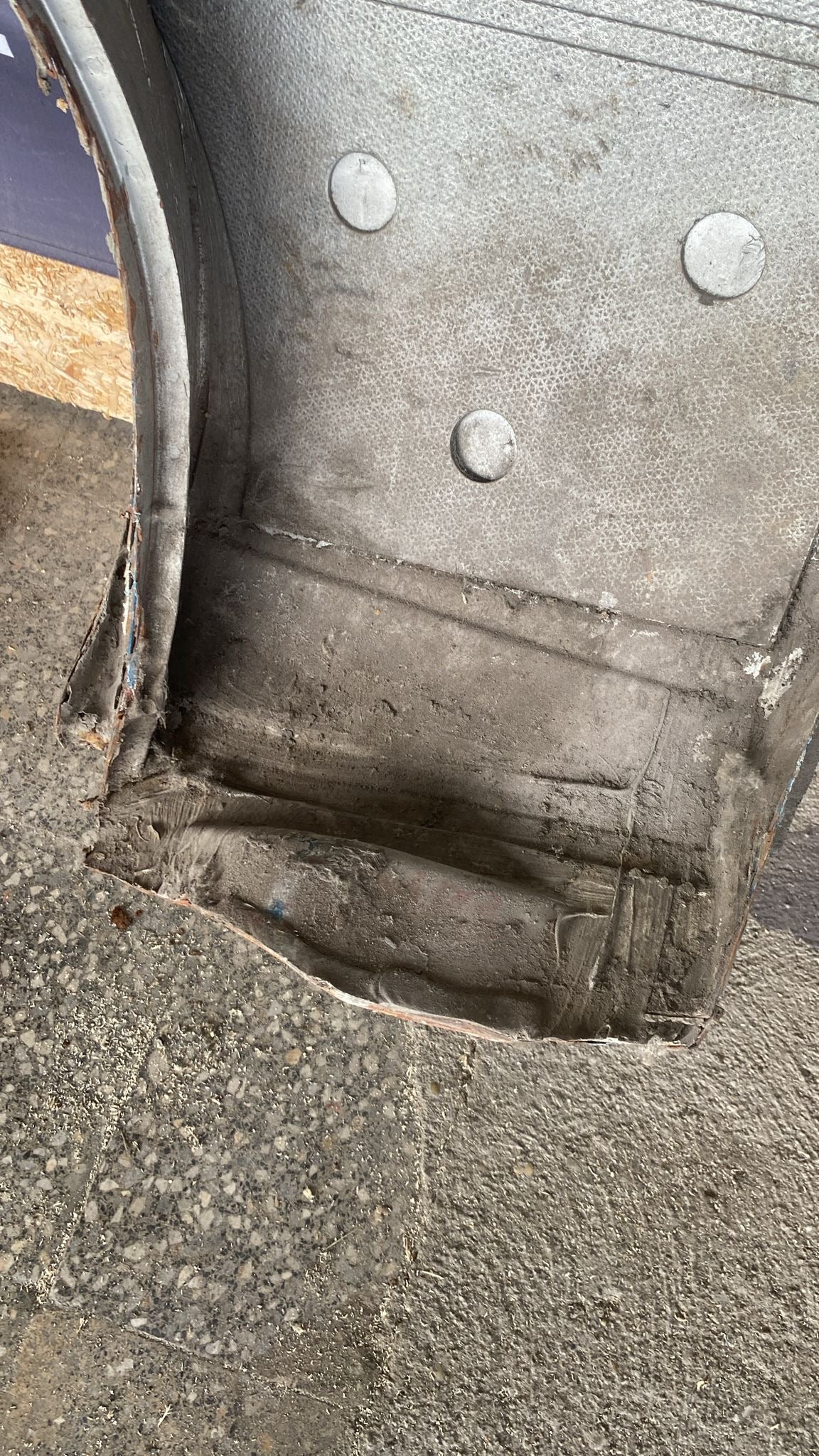 Porsche 924 76-79 Right sill / fender section, 477809602B cut