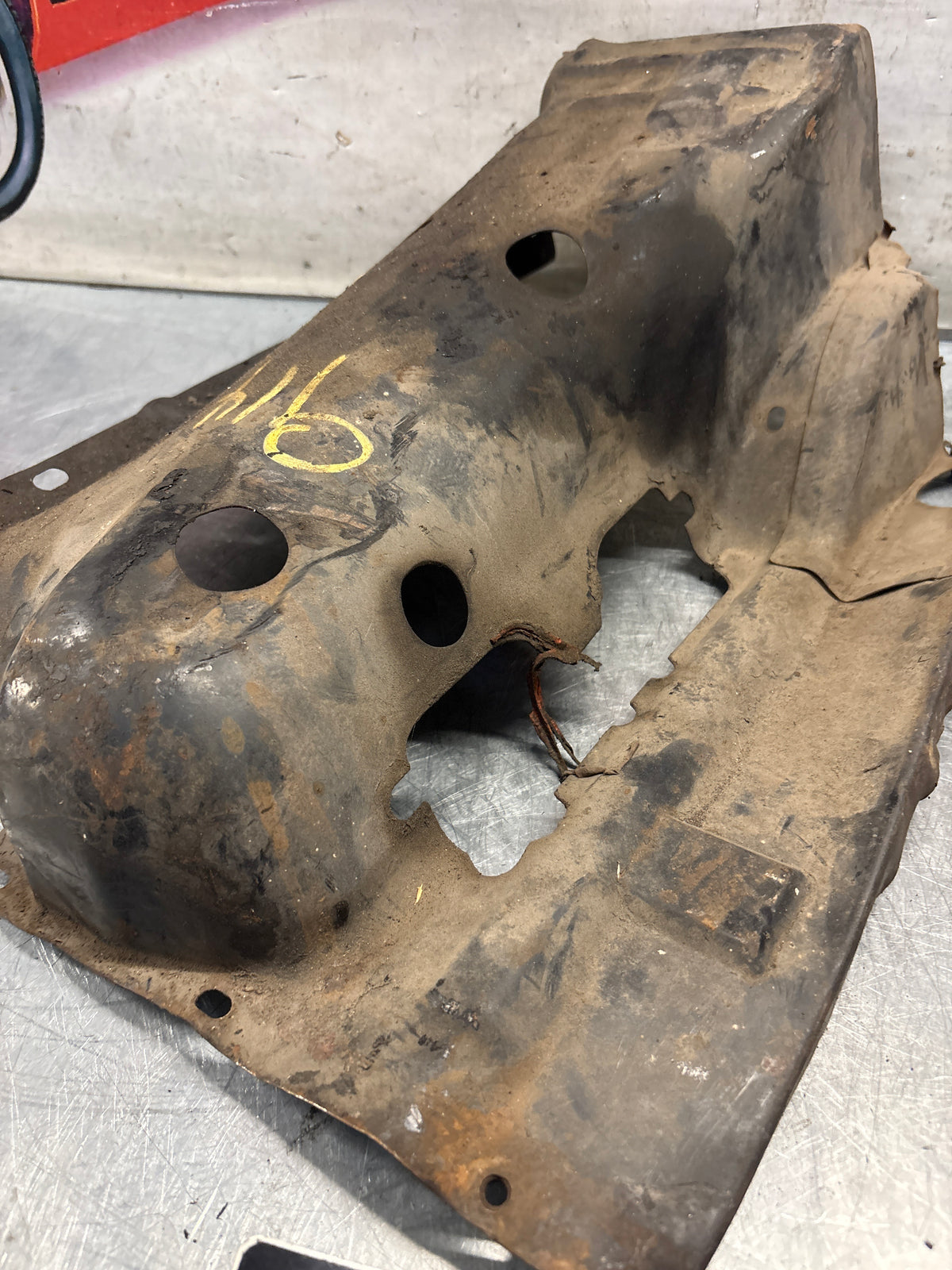 Porsche 914 cylinder cover heat shield, used 022119299A
