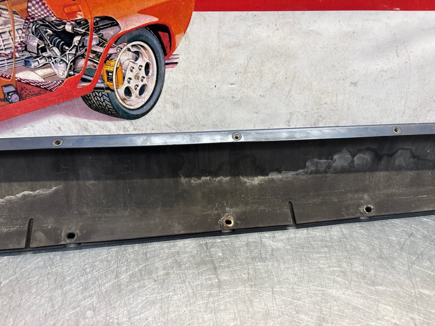 Porsche 928 S4 left sill cover, used 92855908502