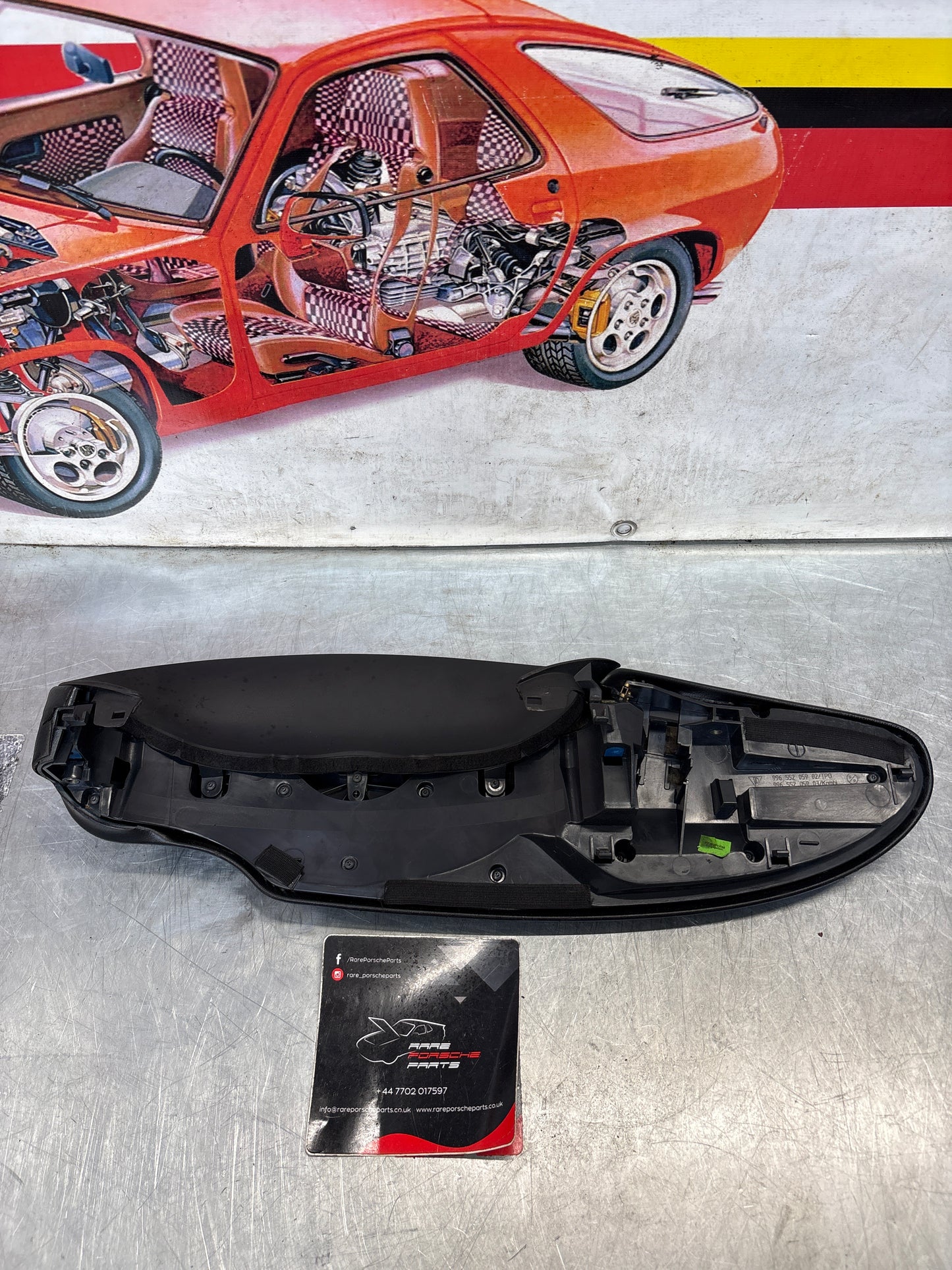 Porsche 911 996 dasboard cluster trim, used, black 99655205902