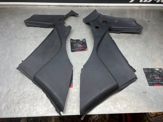 Porsche 944 blue rear interior C Post trims/cards. Quarter panel trim used really good condition 944555021 944555022