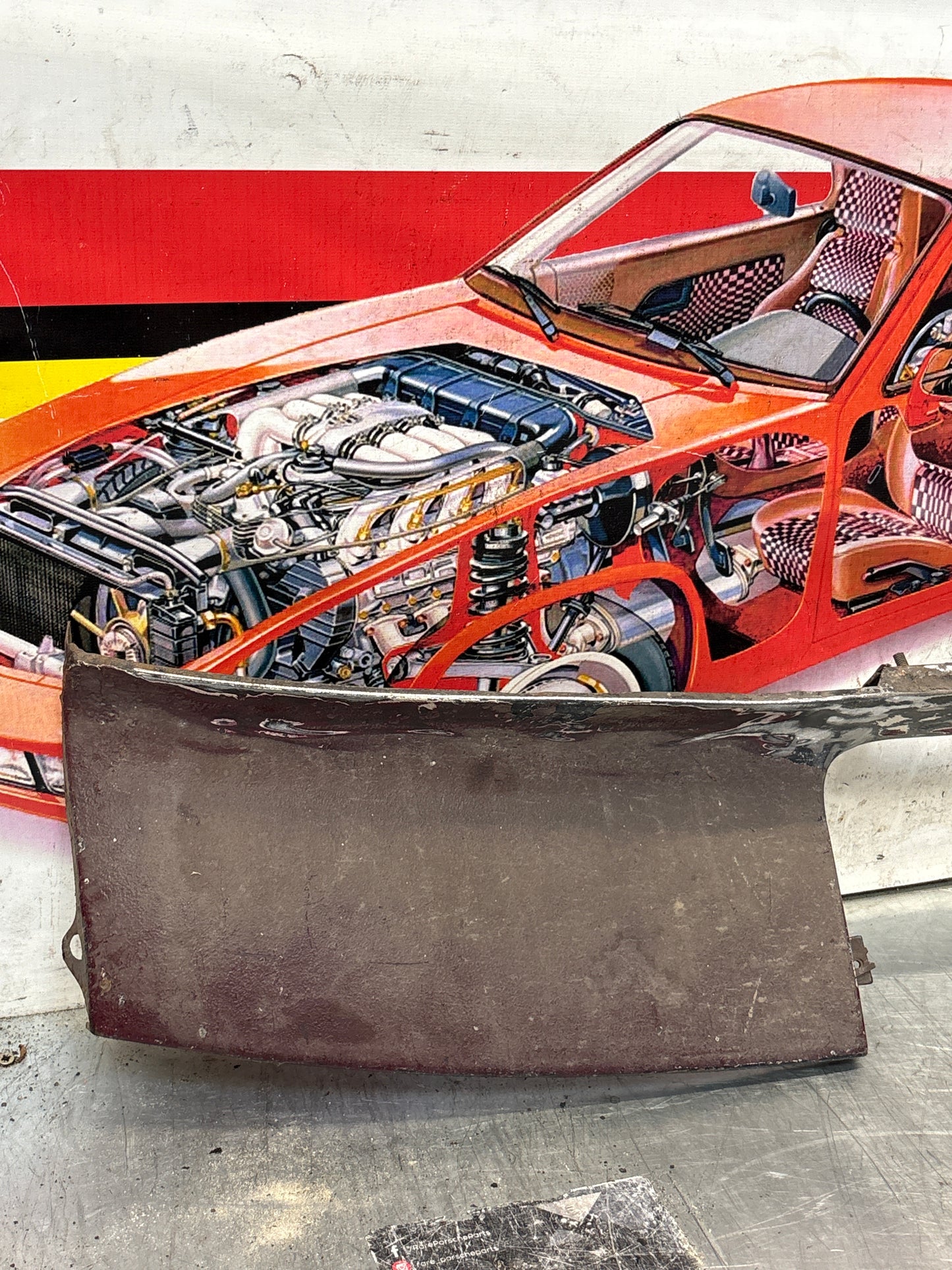 Porsche 924 Lower front valance, used, 94450303501  good condition