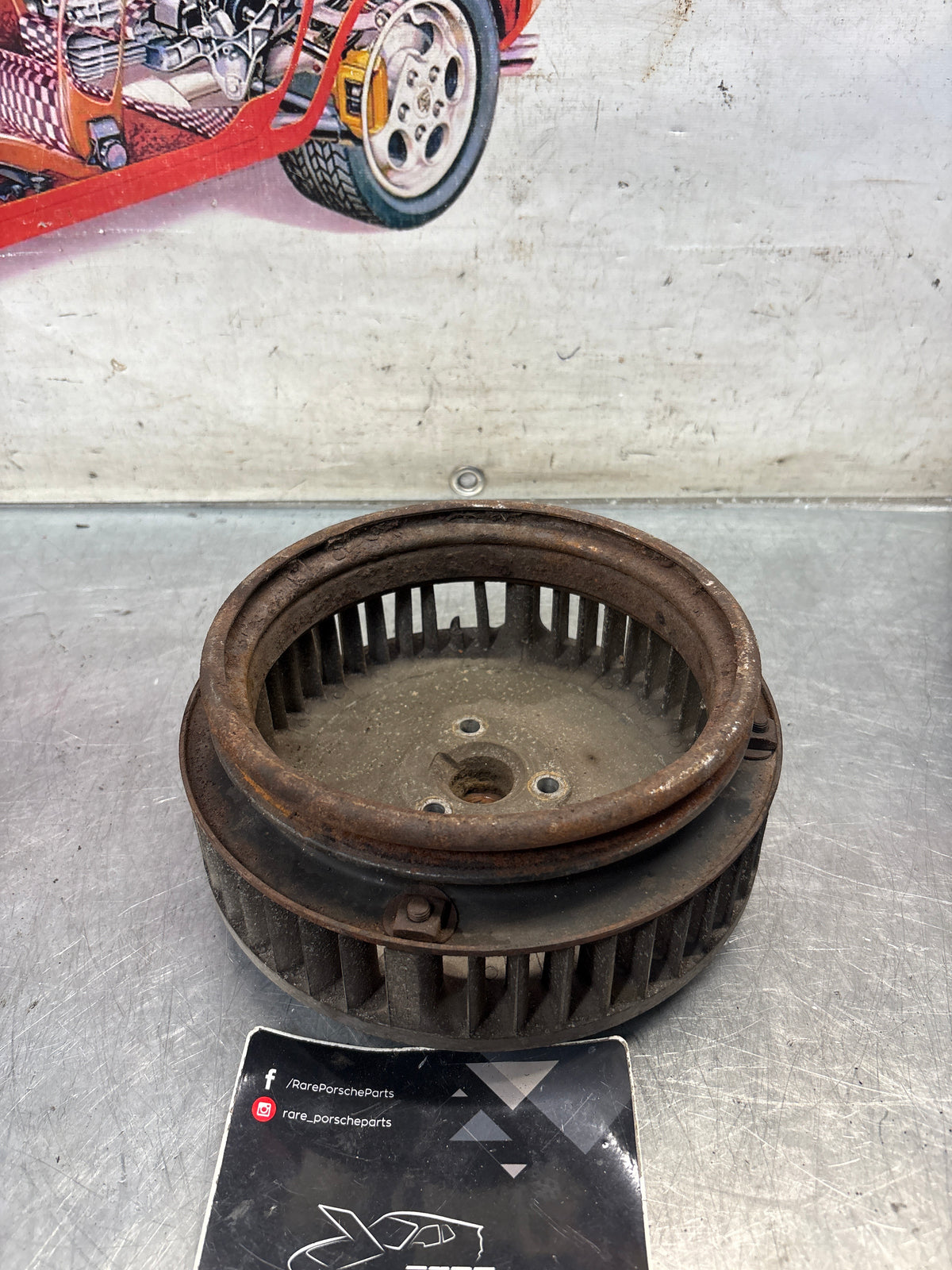Porsche 914 engine cooling fan, used 021119113