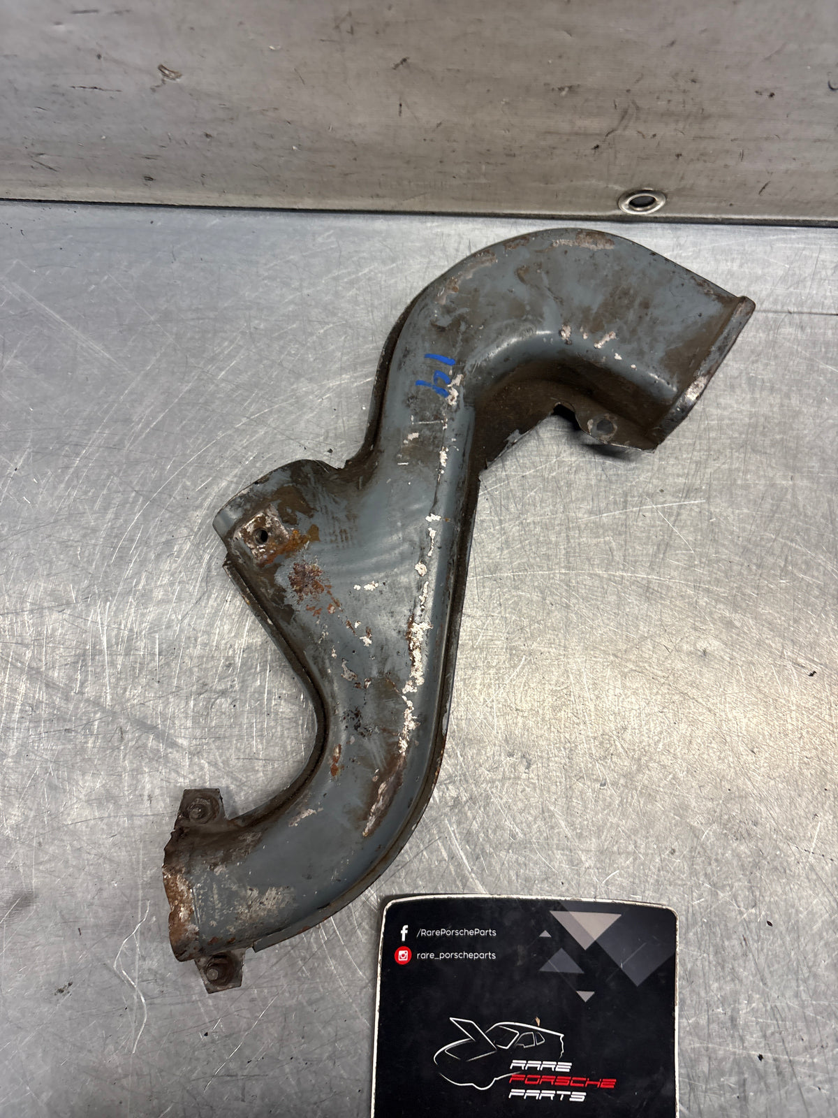 Porsche 914 right side heat duct, used 022256502A