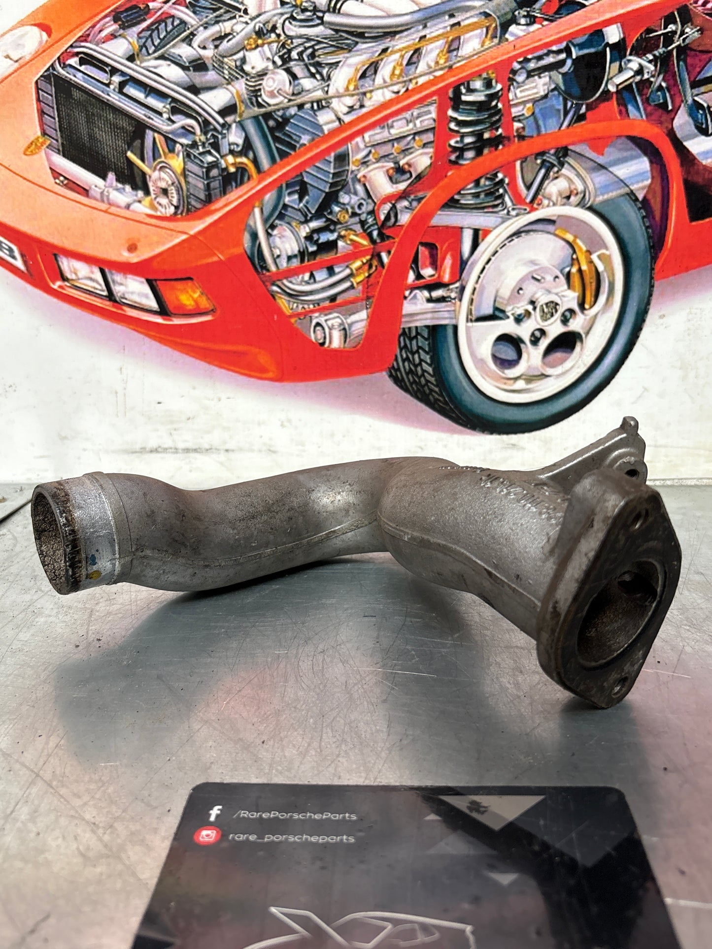 Porsche 928 S Left air intake manifold, used 9281102151R
