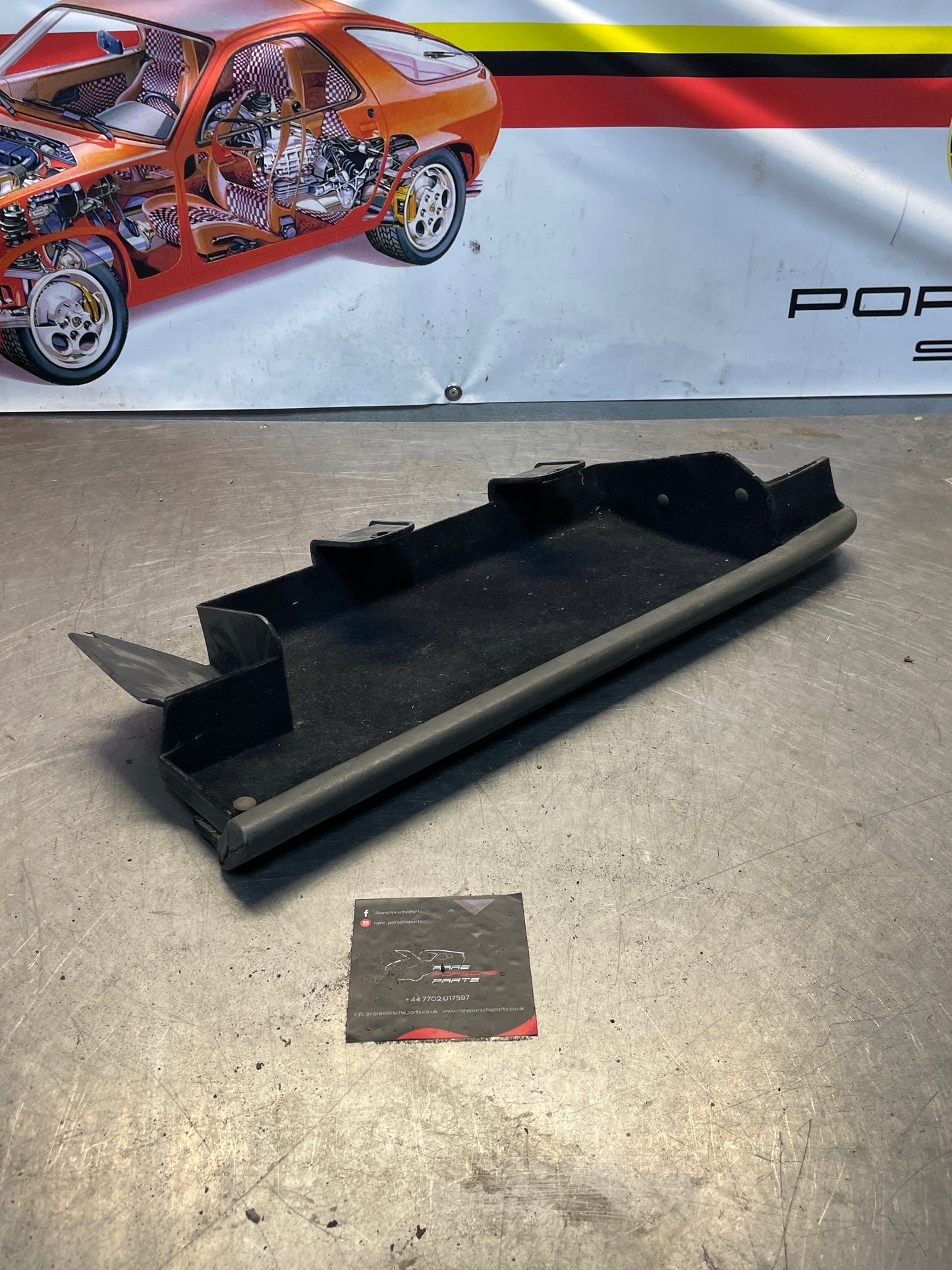 Porsche 928 under glove box shelf, grey 92855207702 LHD only, used