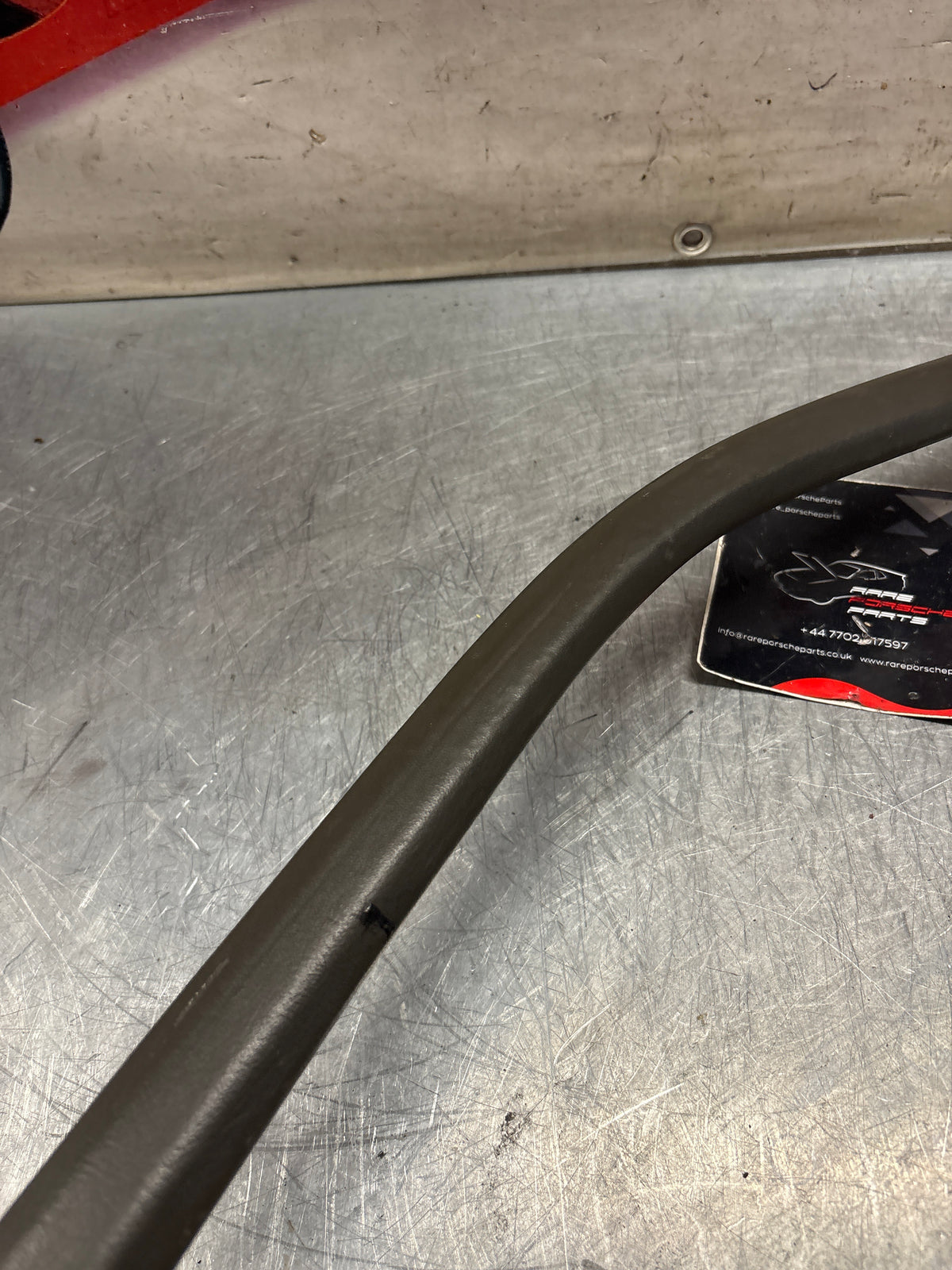 Porsche 928 right, off side door upper frame surround trim, grey 92855502602, used