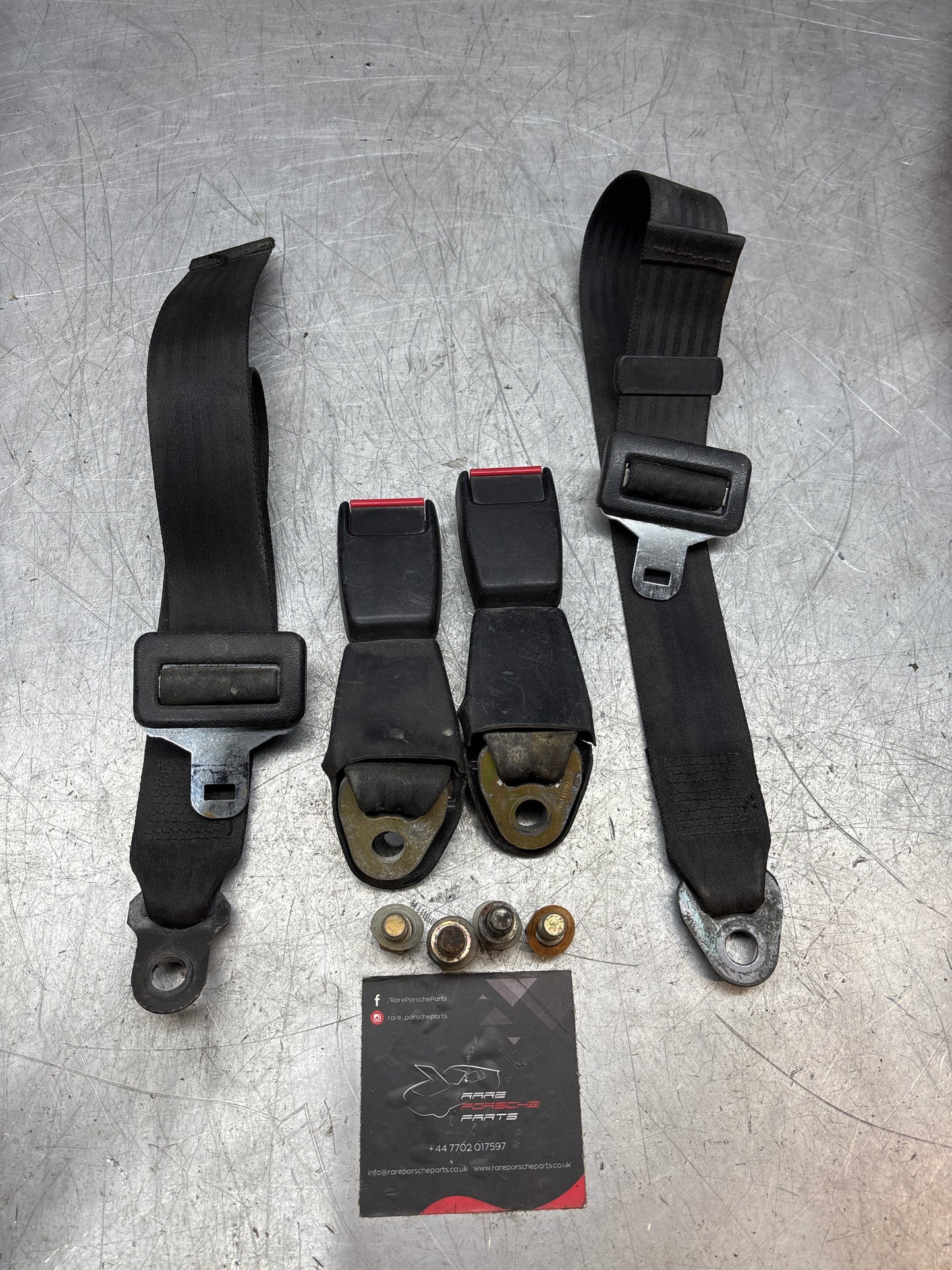 Porsche 924/944 rear 2 point static seat belt 477857795 used