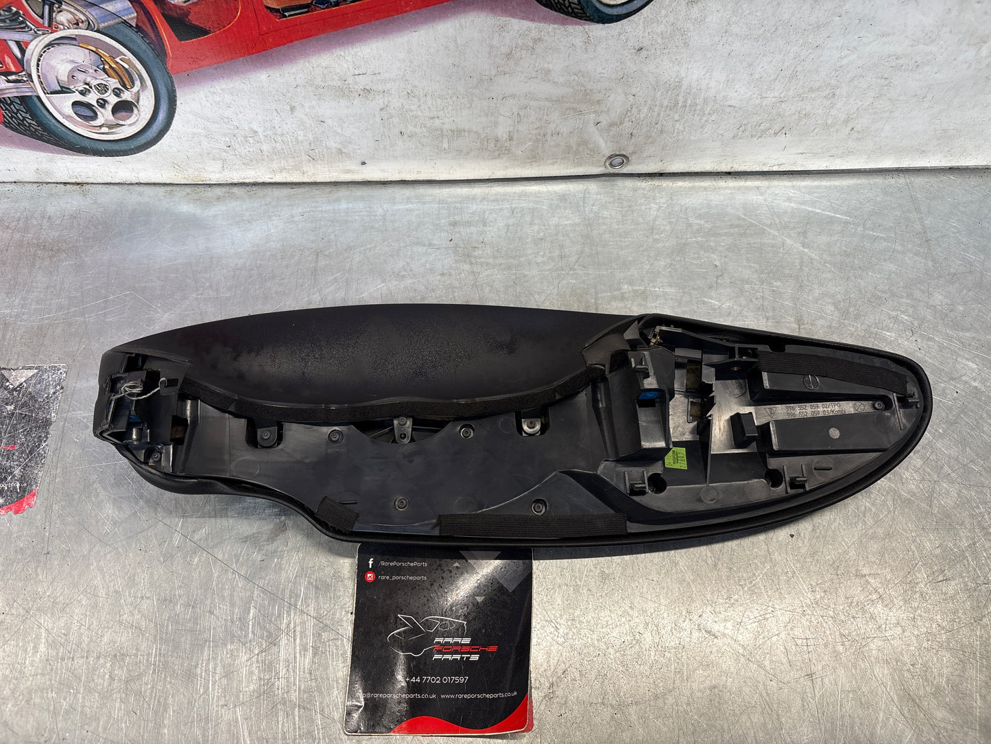 Porsche 911 996 dasboard cluster trim, used, black 99655205902