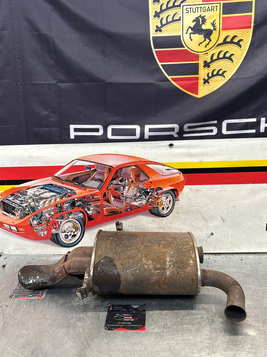 Porsche 928 rear exhaust box, used 92811109701