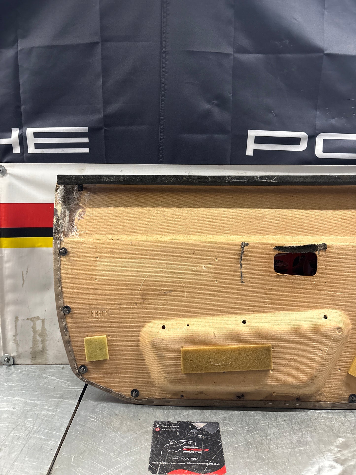 Porsche 924 brown/beige electric window door card, right, off side 477867012 used