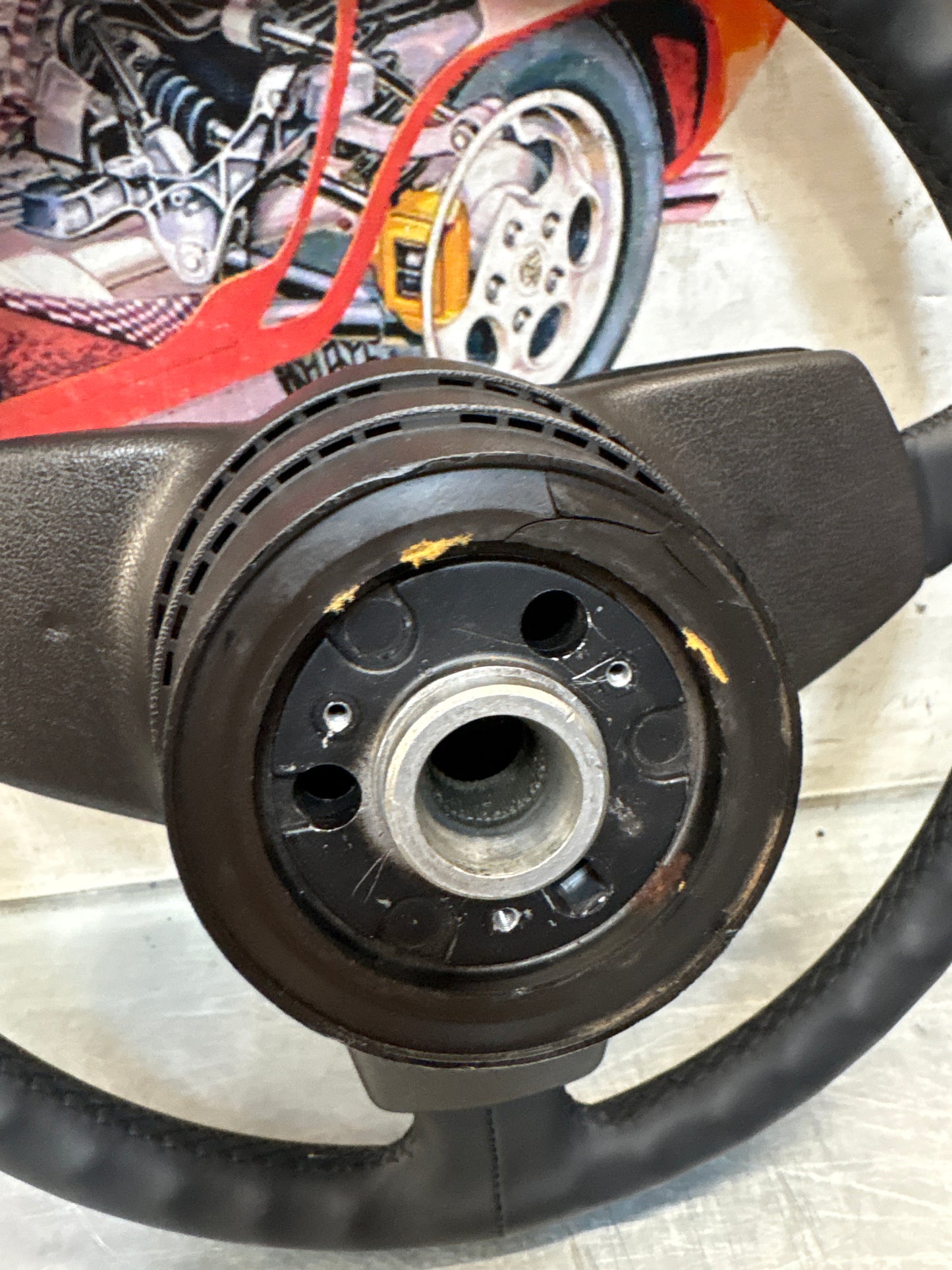 Porsche 924/944 3 Spoke Steering Wheel, black, refurbished