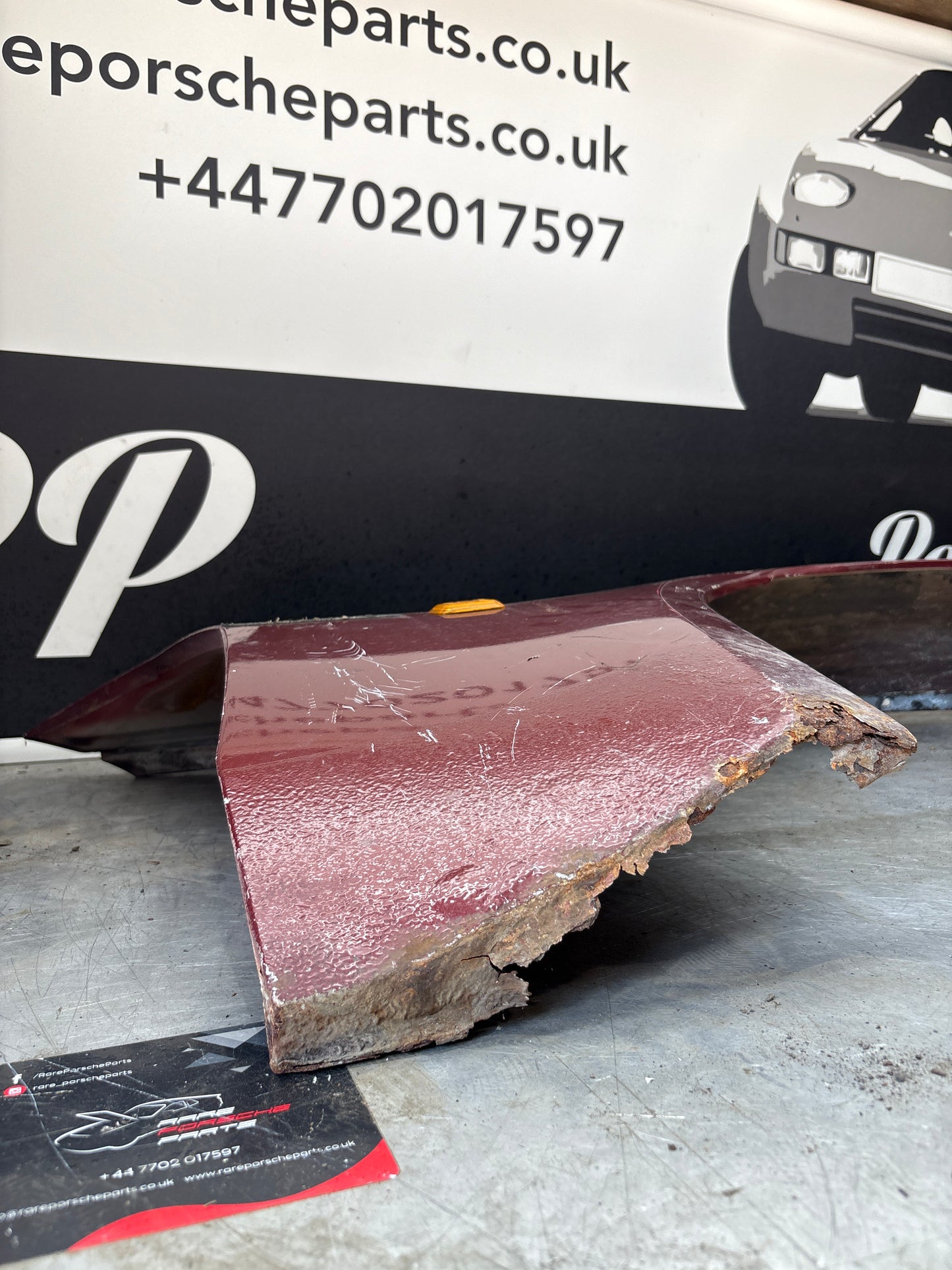 Porsche 944, early front right wing, in need of repair
