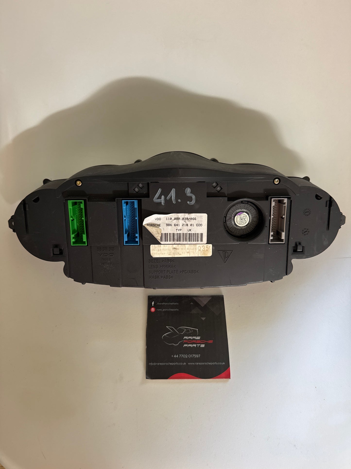 Porsche Boxter S 986 Instrument Cluster, unknown mileage 98664121801 used