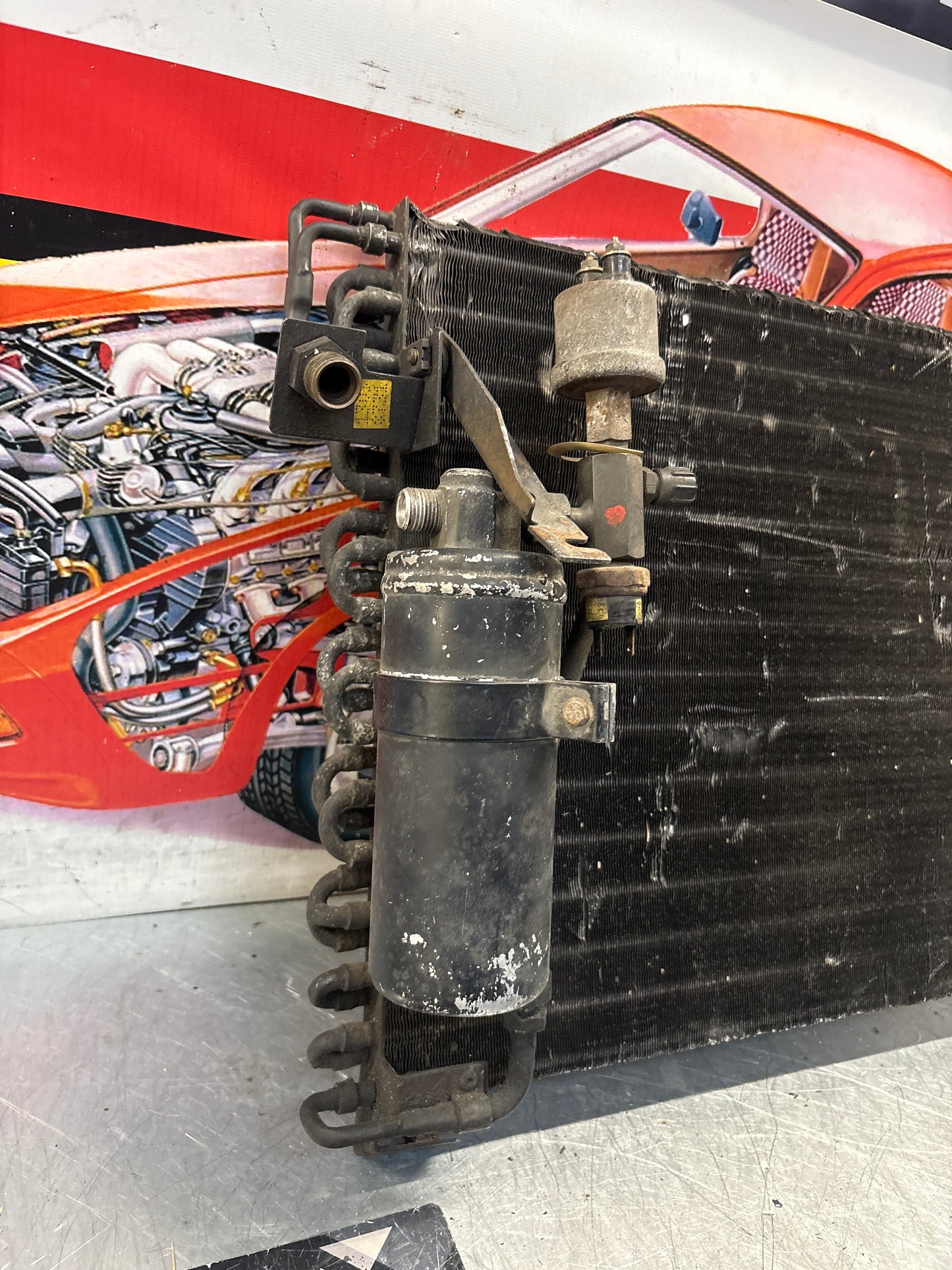 Porsche 928 AC Condenser, used 92857314303