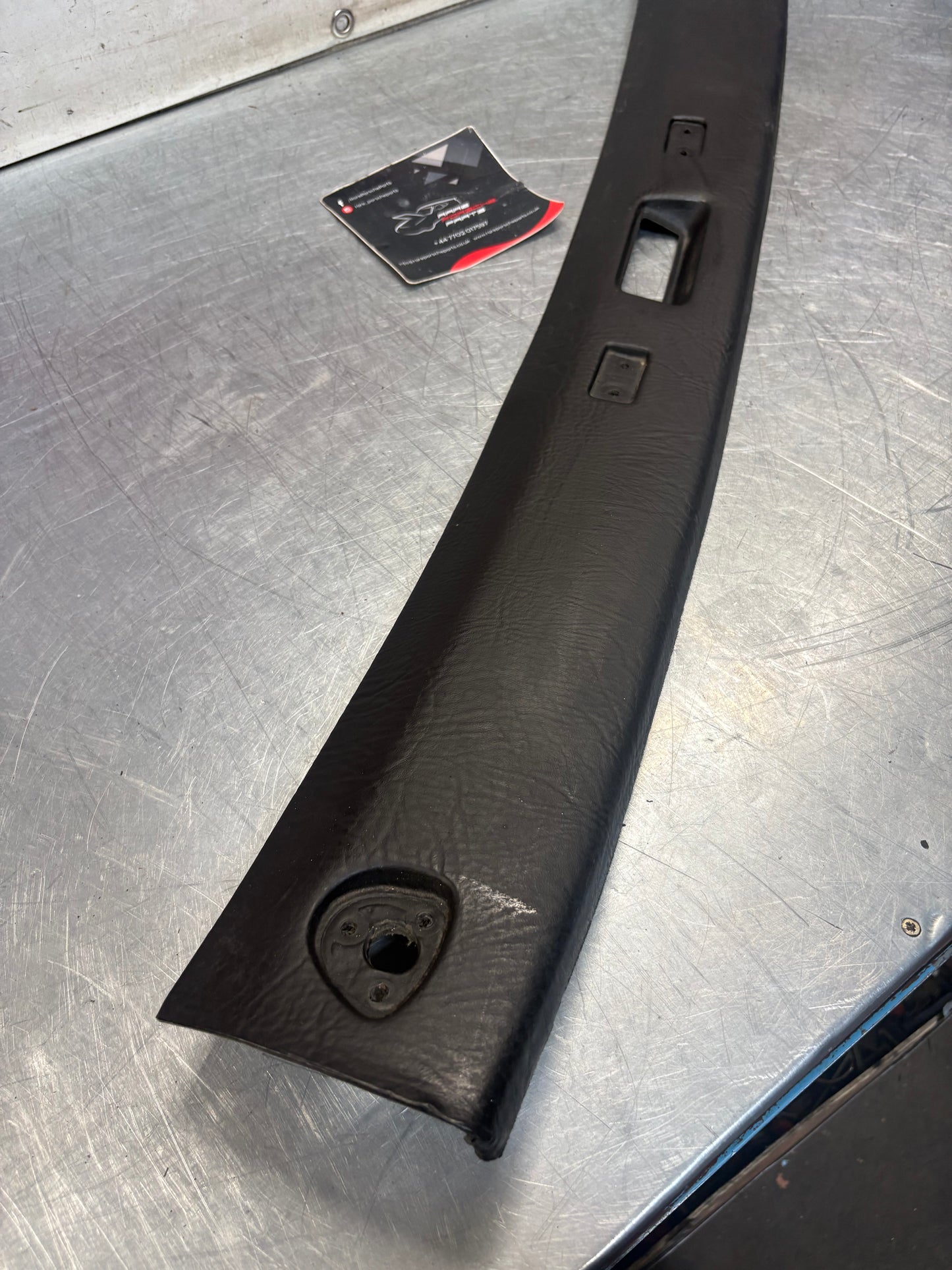 Porsche 924 944 -85.5 front roof / sun visor trim, black 477867511, used
