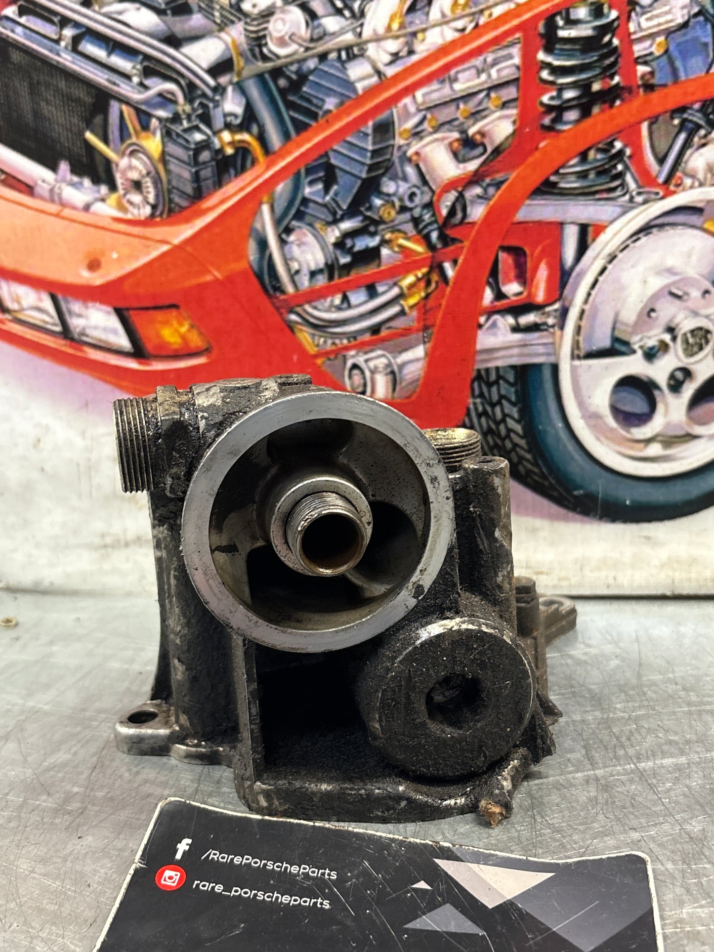 Porsche 944 Turbo thermostat housing, used 9511071512R