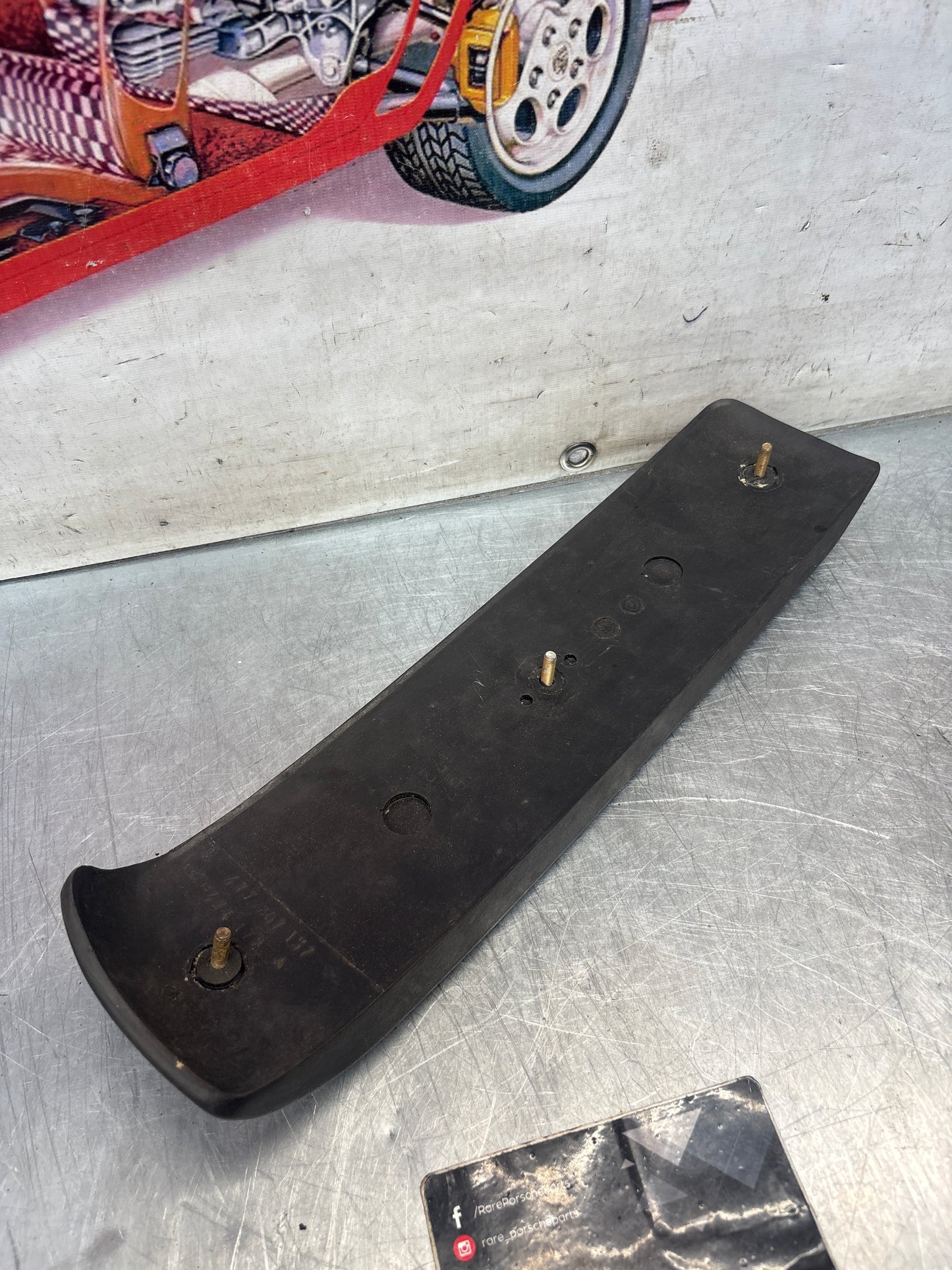 Porsche 924 Left rear moulding protective strip, used 477807157