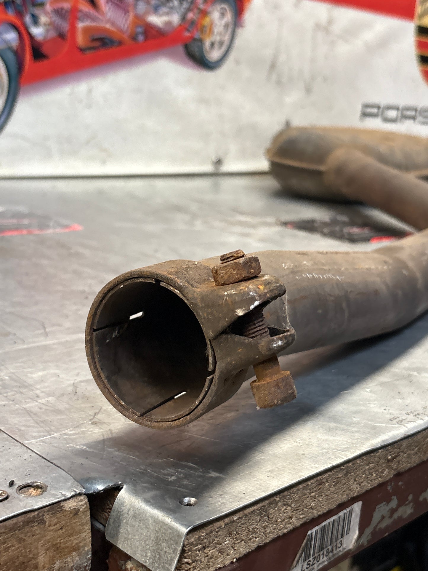 Porsche 928 Right side silencer, used 92811109401