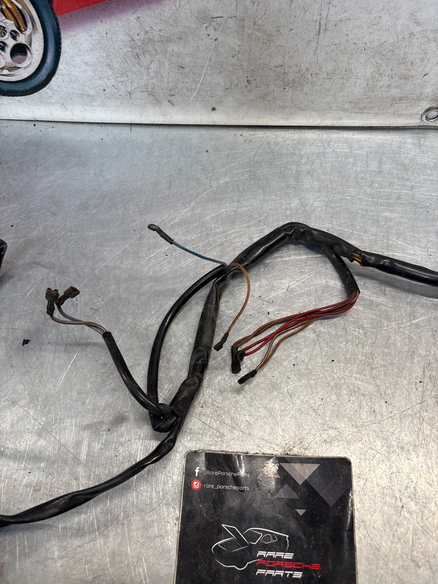 Porsche 928 S driver’s door loom / harness mirror cut, used 92861216702 / 92861216402