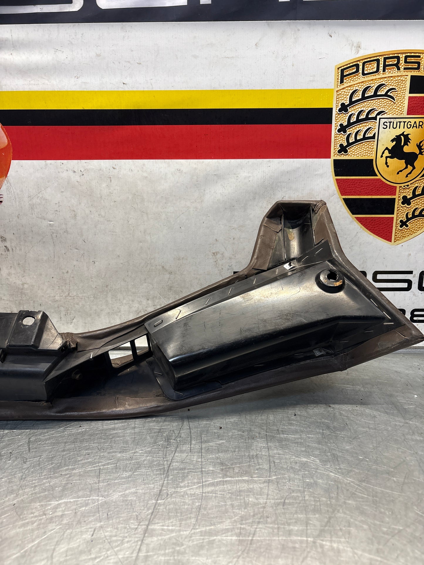 Porsche 928 brown door armrest, right, off side, 92855510203, used