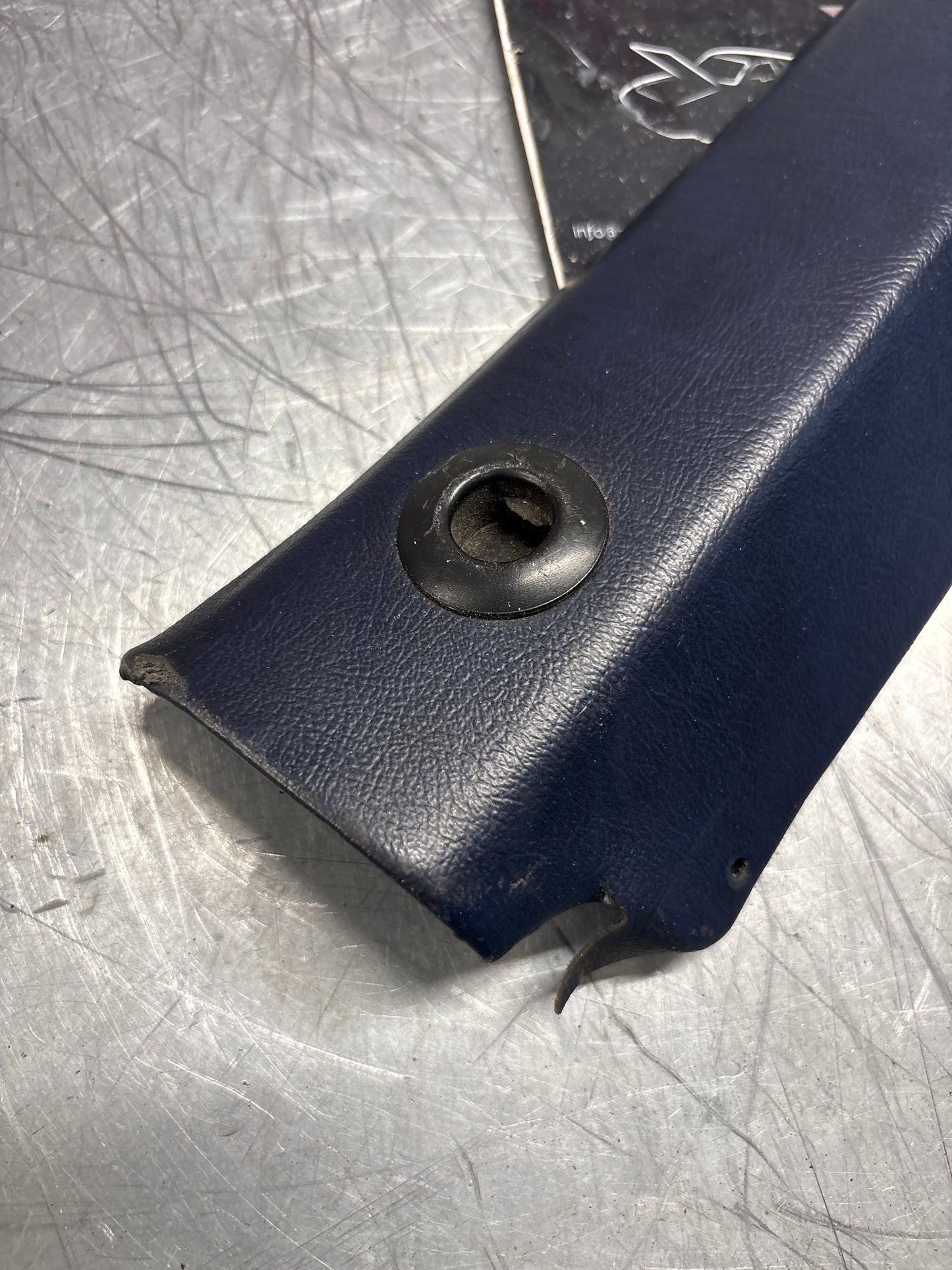 Porsche 928 tailgate interior trim, used, cobalt blue 92855504705