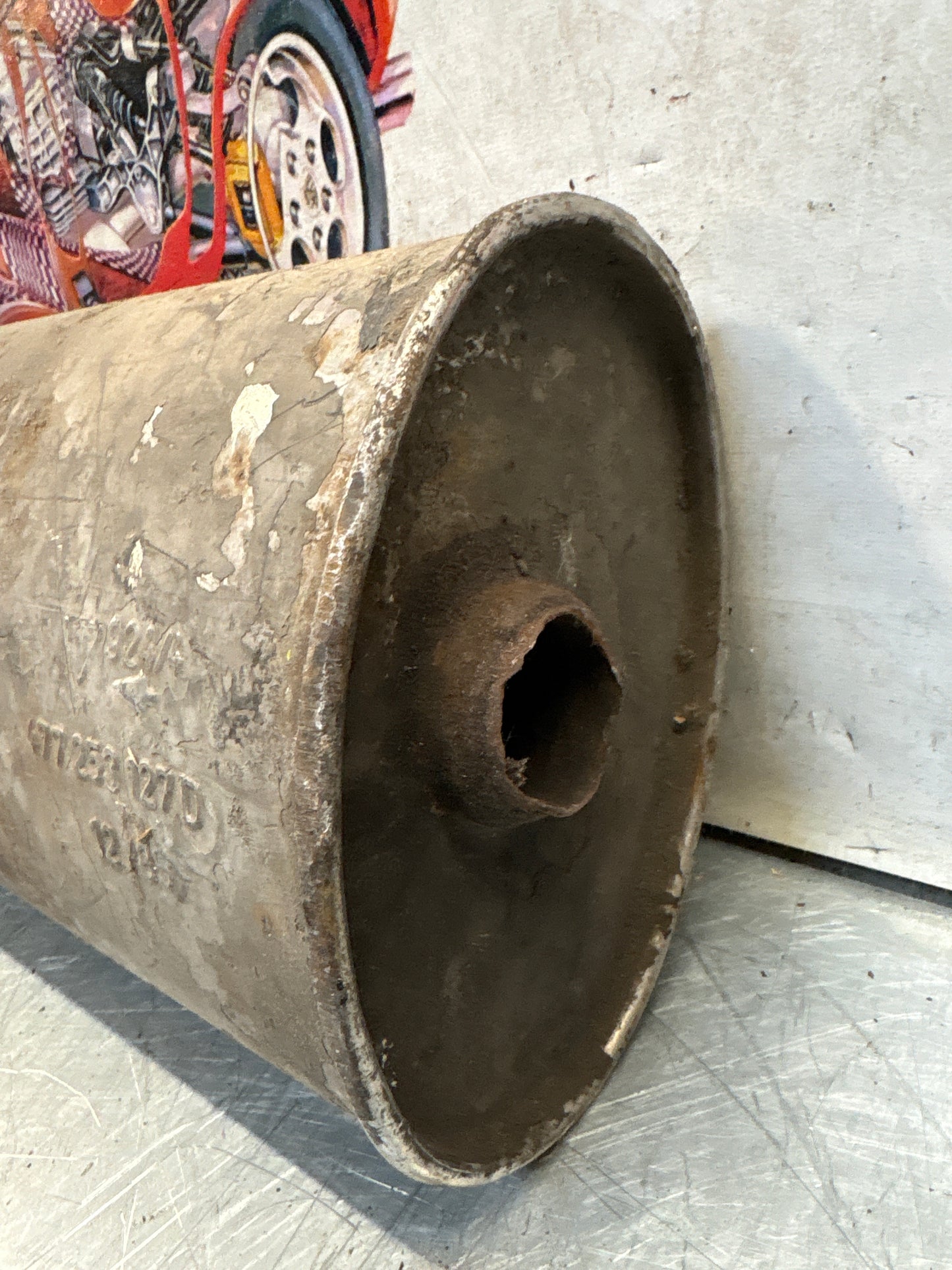 Porsche 924 rear muffler, used 477253127D