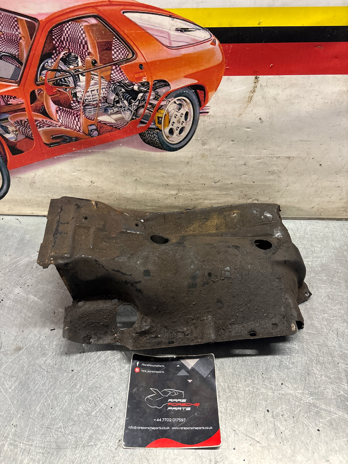 Porsche 914 cylinder cover heat shield, used 022119299A