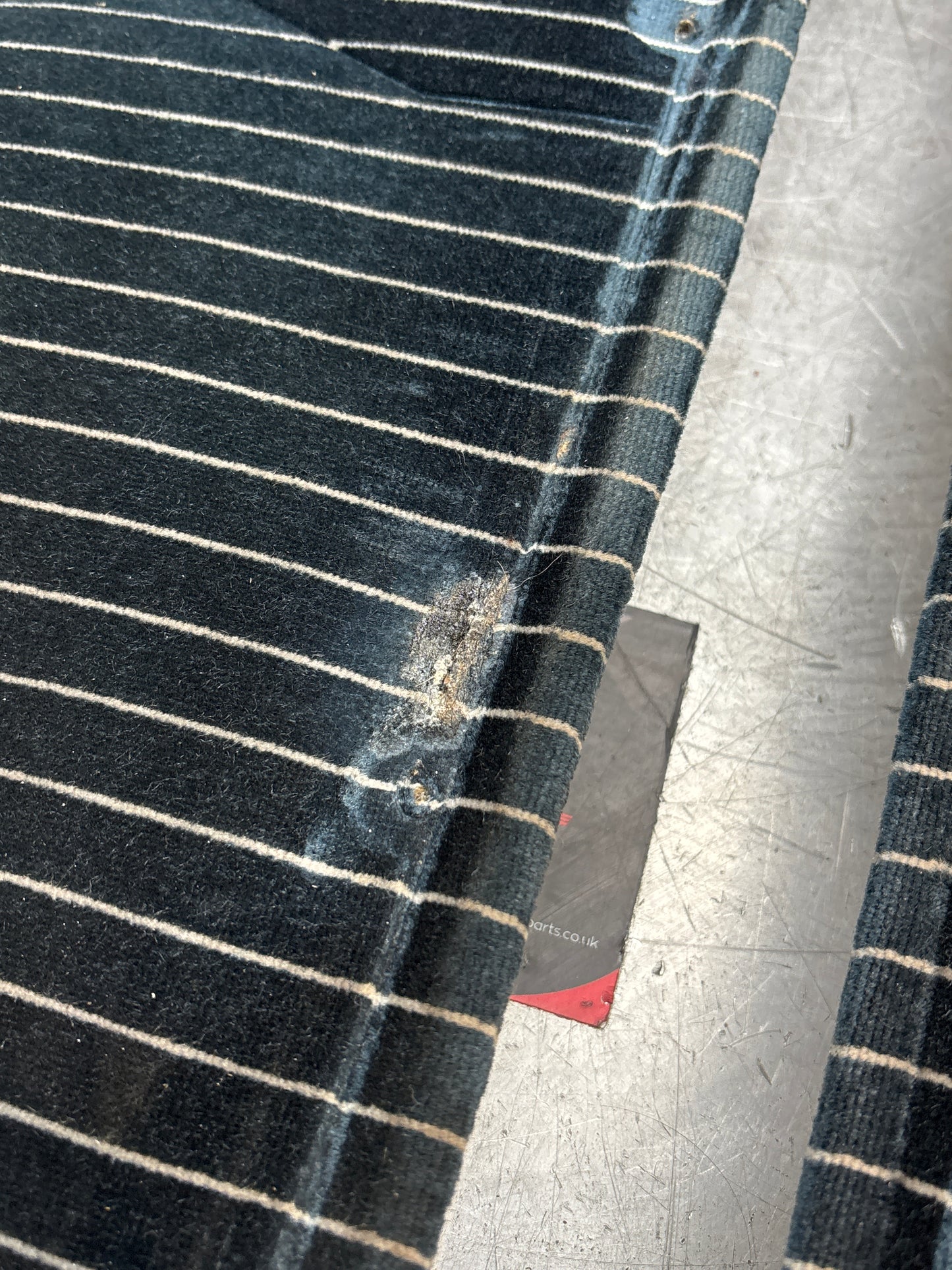 Pair Of Porsche 944 marine blue pinstripe door cards 94455501701 94455501801 used, nice condition.