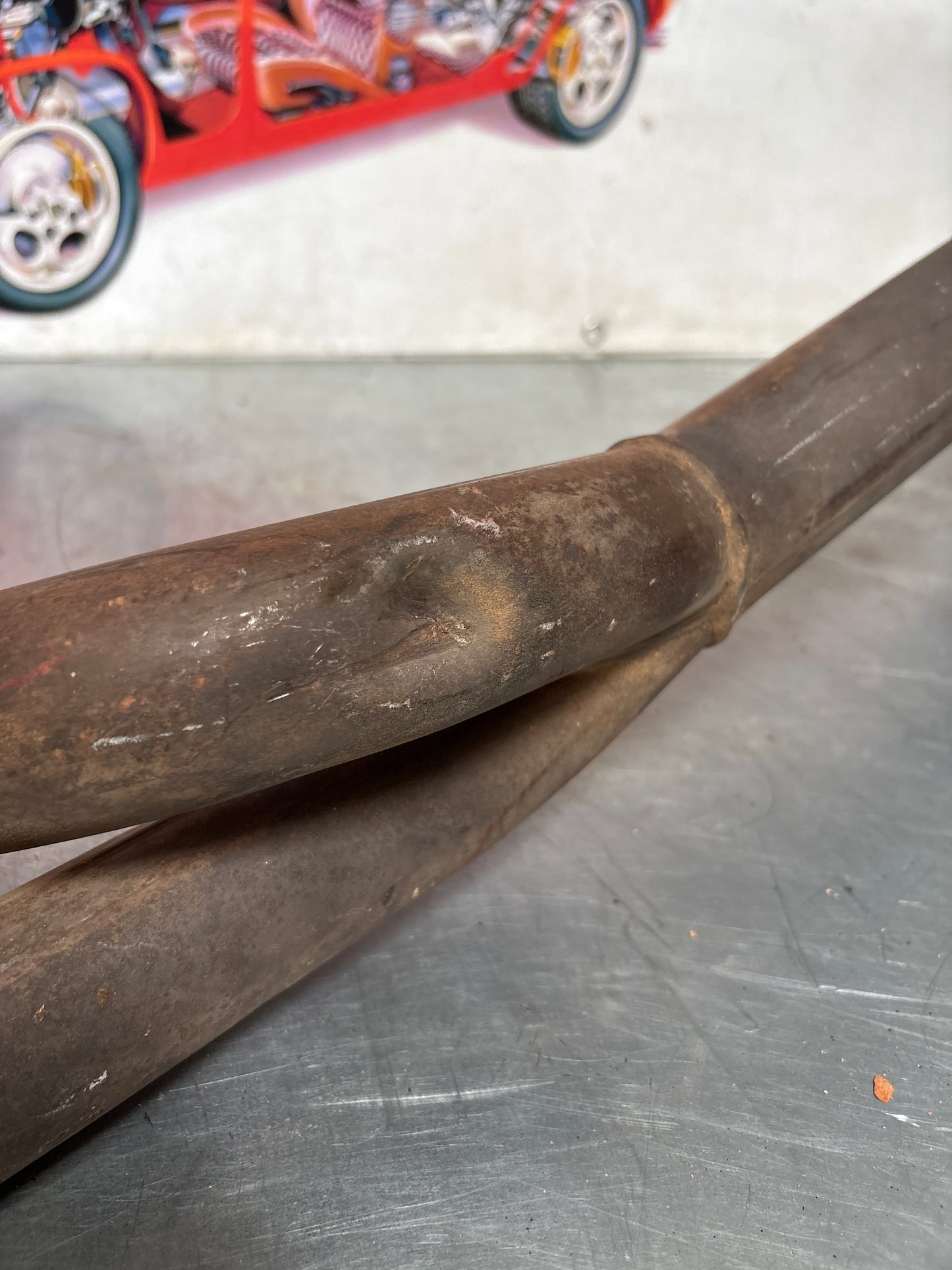 Porsche 944 exhaust middle section, used 94411108201 / 94411108300