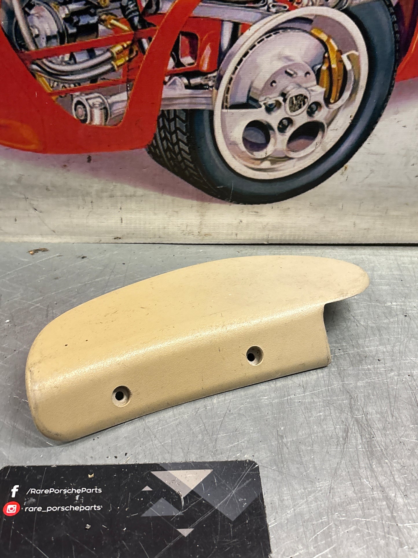 Porsche 928 seat hinge cover beige used 92852114802