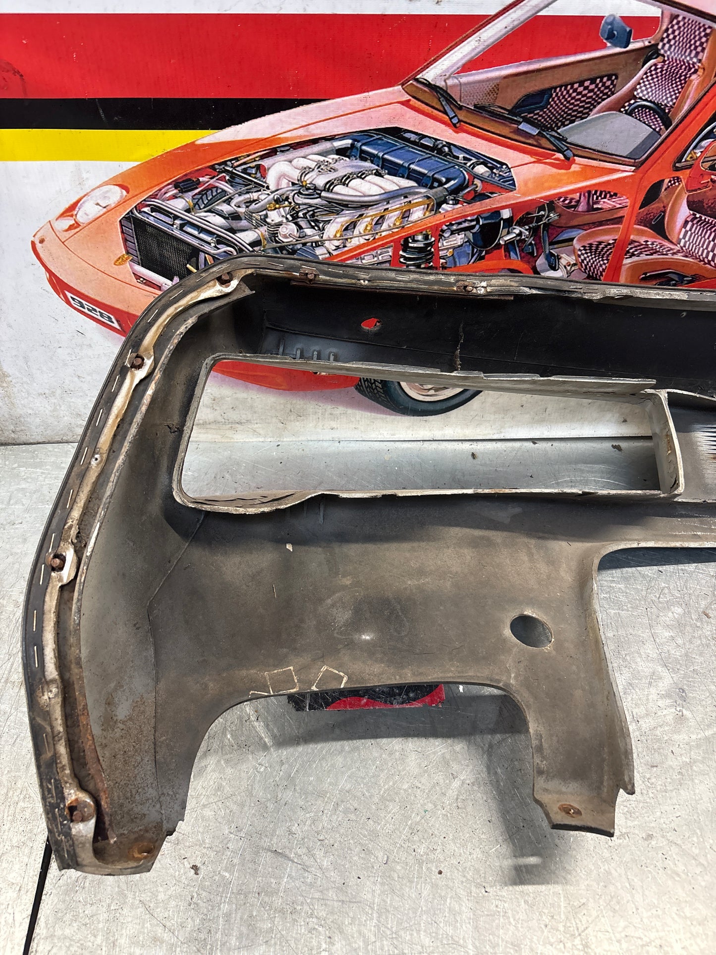 Porsche 928 front bumper cover panel, used 92850501306