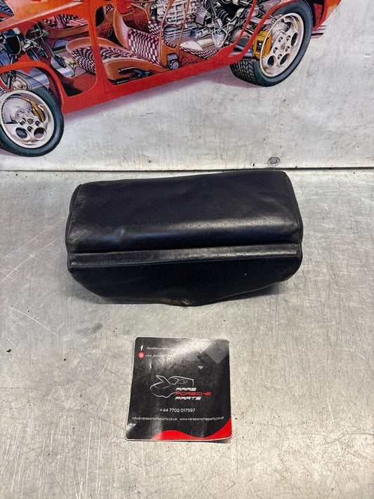 Porsche 928 rear right seat upper cushion, leather, blue, used 92852204650