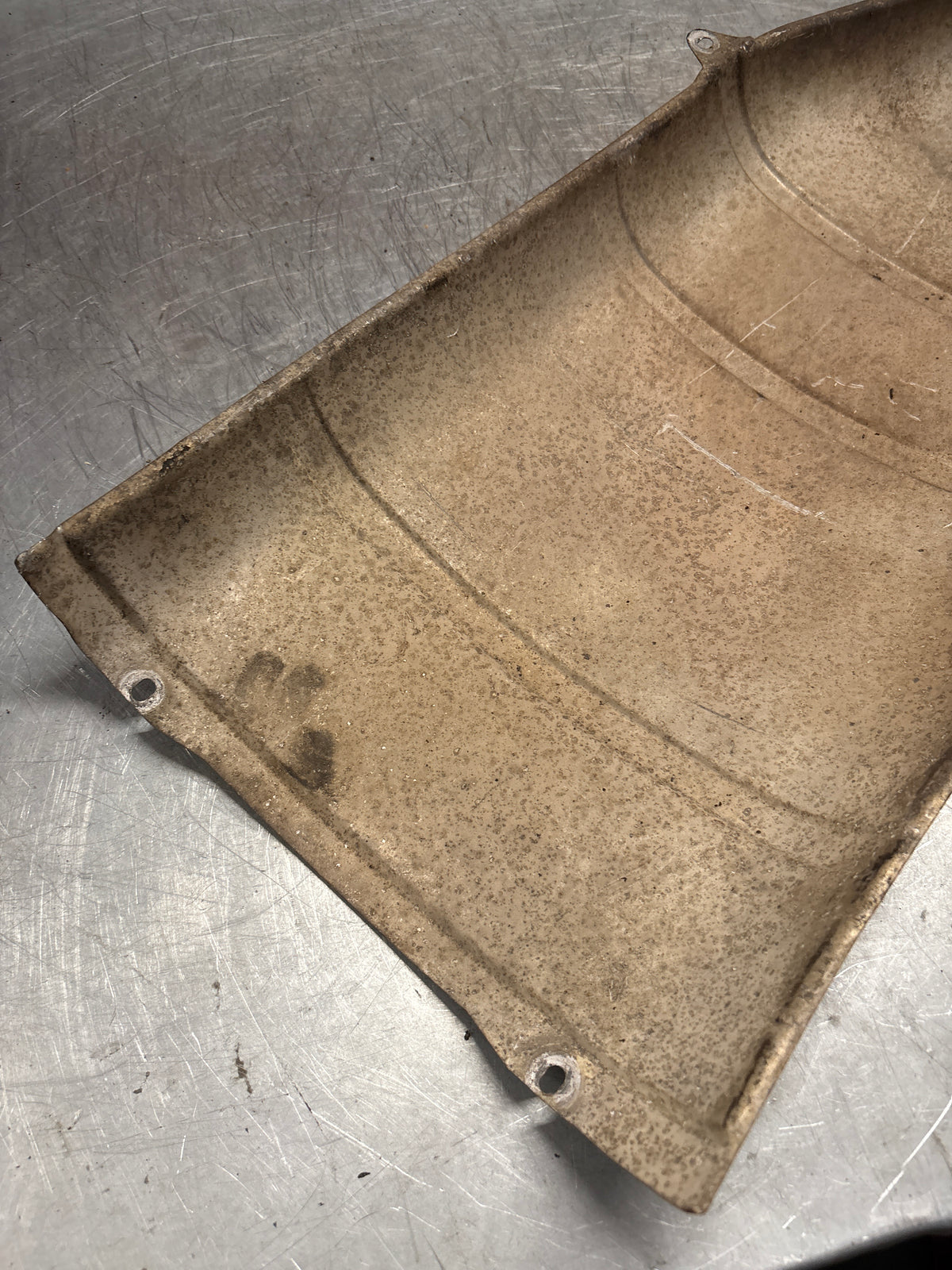 Porsche 928 heat protection plate,  92850492503, used