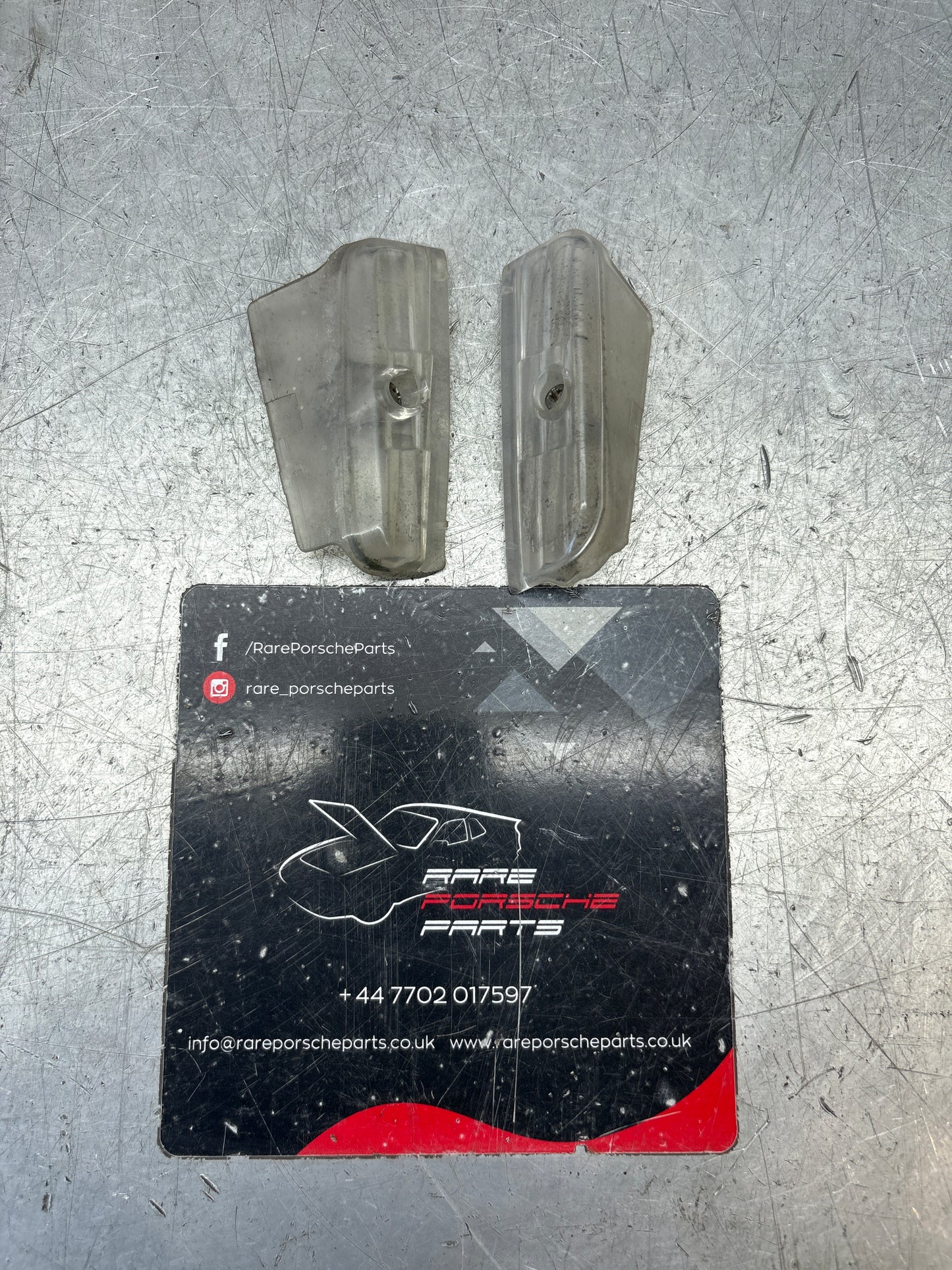 Porsche 944 S2 Turbo foglight side trim, white, right side, used 95163193200