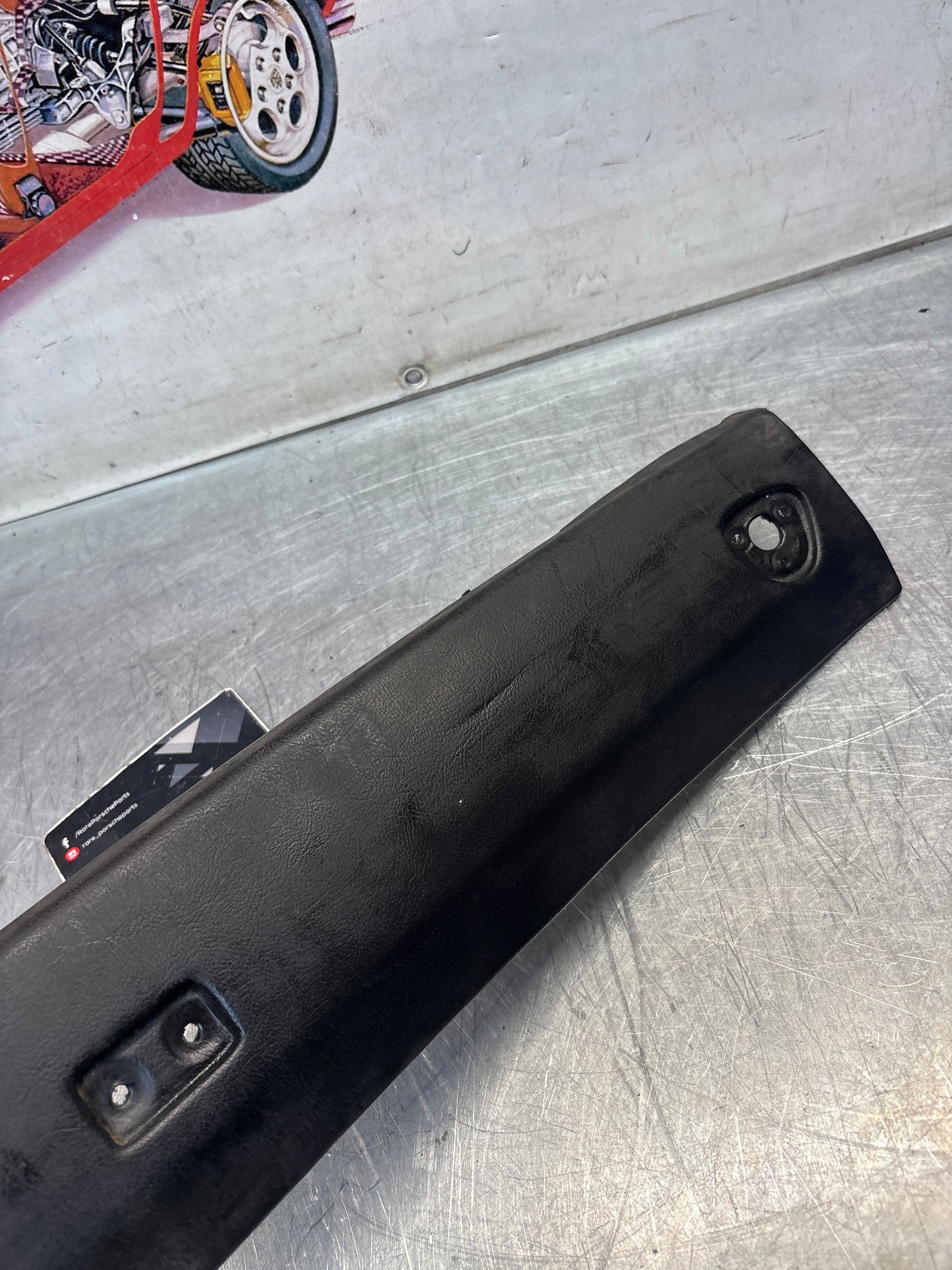 Porsche 944 / 968 front windshield panel trim, used, black 94455503700