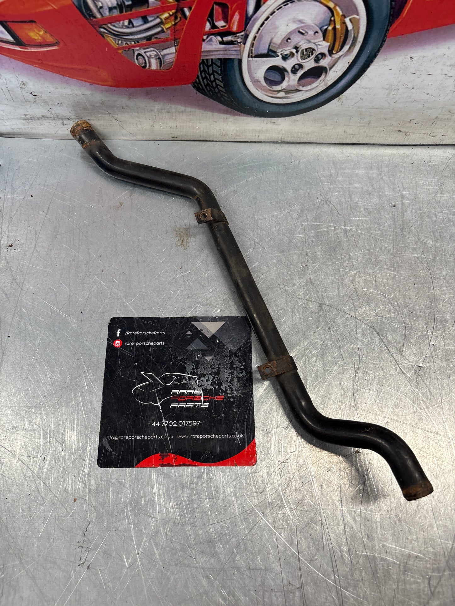 Porsche 924 Turbo metal water pipe 93110626301, used