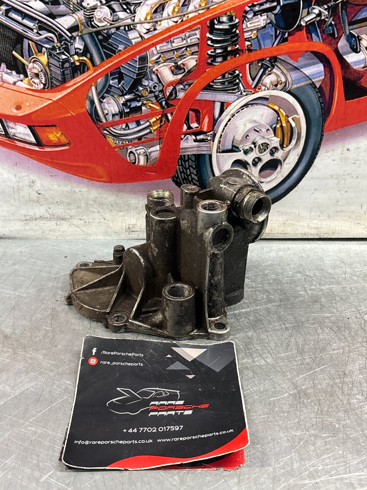 Porsche 944 Turbo thermostat housing, used 9511071512R