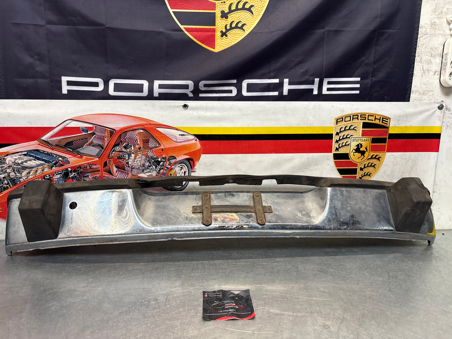 Porsche 914 chrome rear bumper, used 91450501910