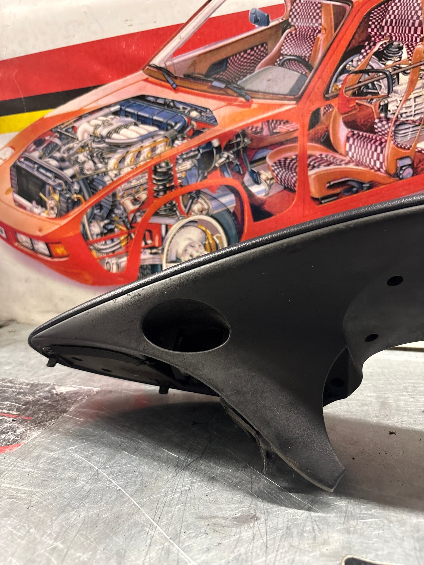 Porsche Boxster 986 RHD dashboard cluster trim,blue used 98655205600 / 98655205601