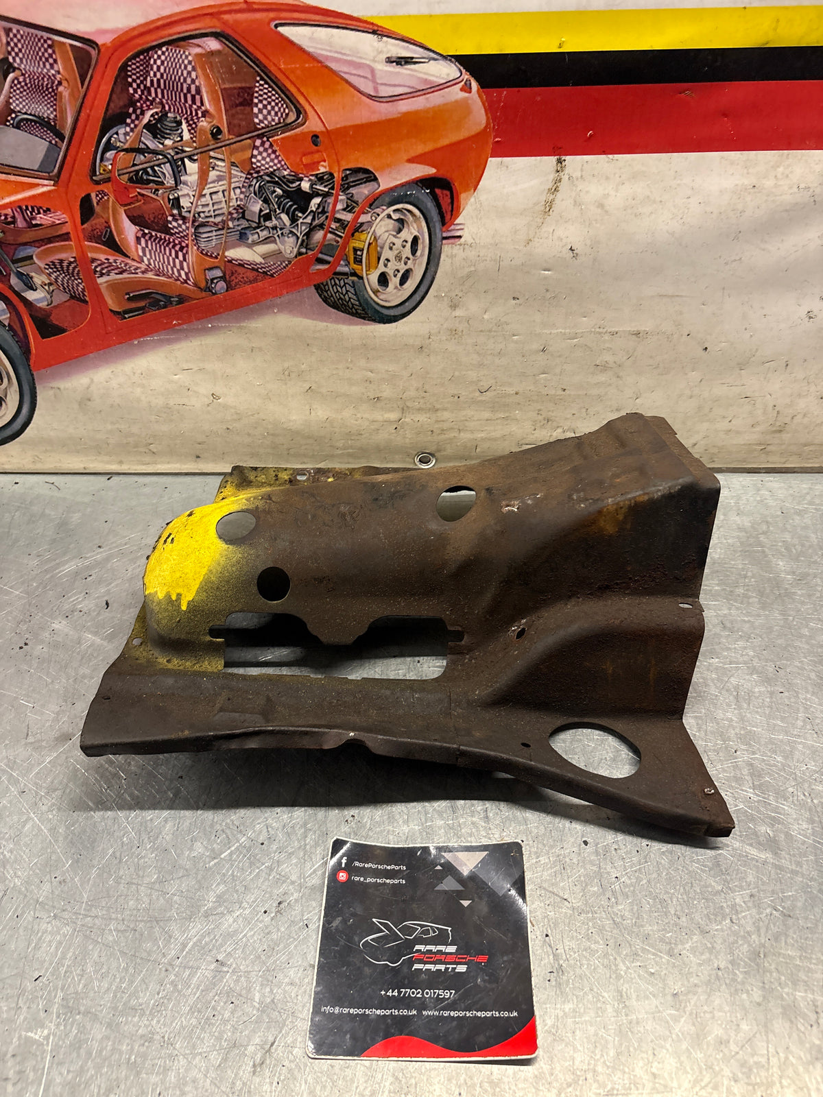 Porsche 914 cylinder cover heat shield, used 022119299A