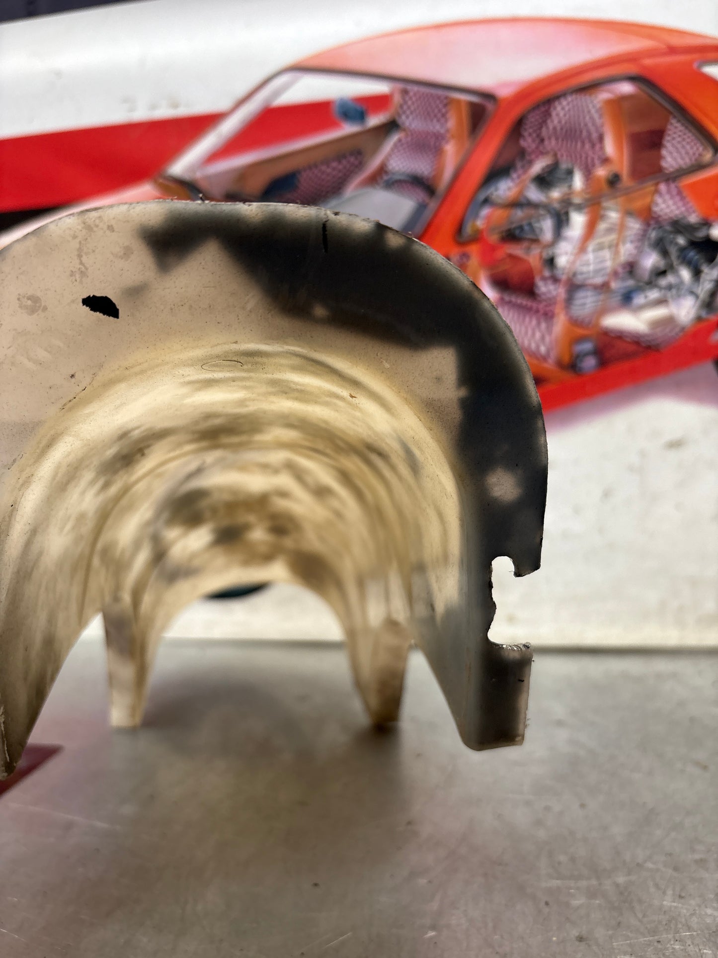 Porsche 924 76-79 filler neck cover, used 477201347C