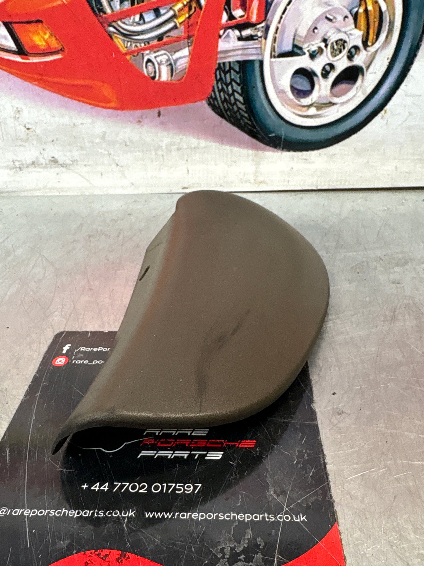 Porsche 928 seat hinge cover grey, left used 92852114702